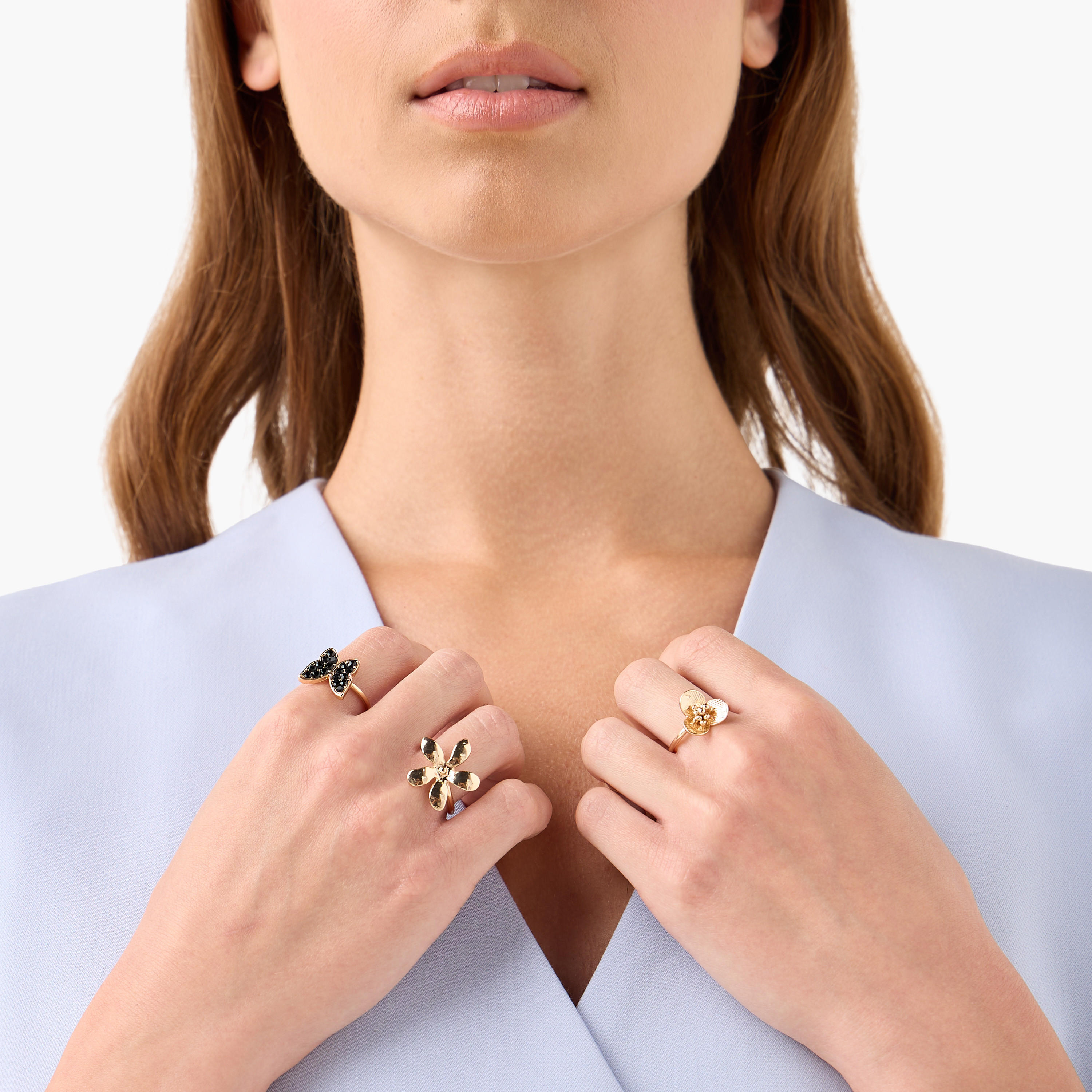 طقم خواتم 3 قطع مزينة - صغير - متوسط-women-watchesandjewellery-jewellery-rings-image-2