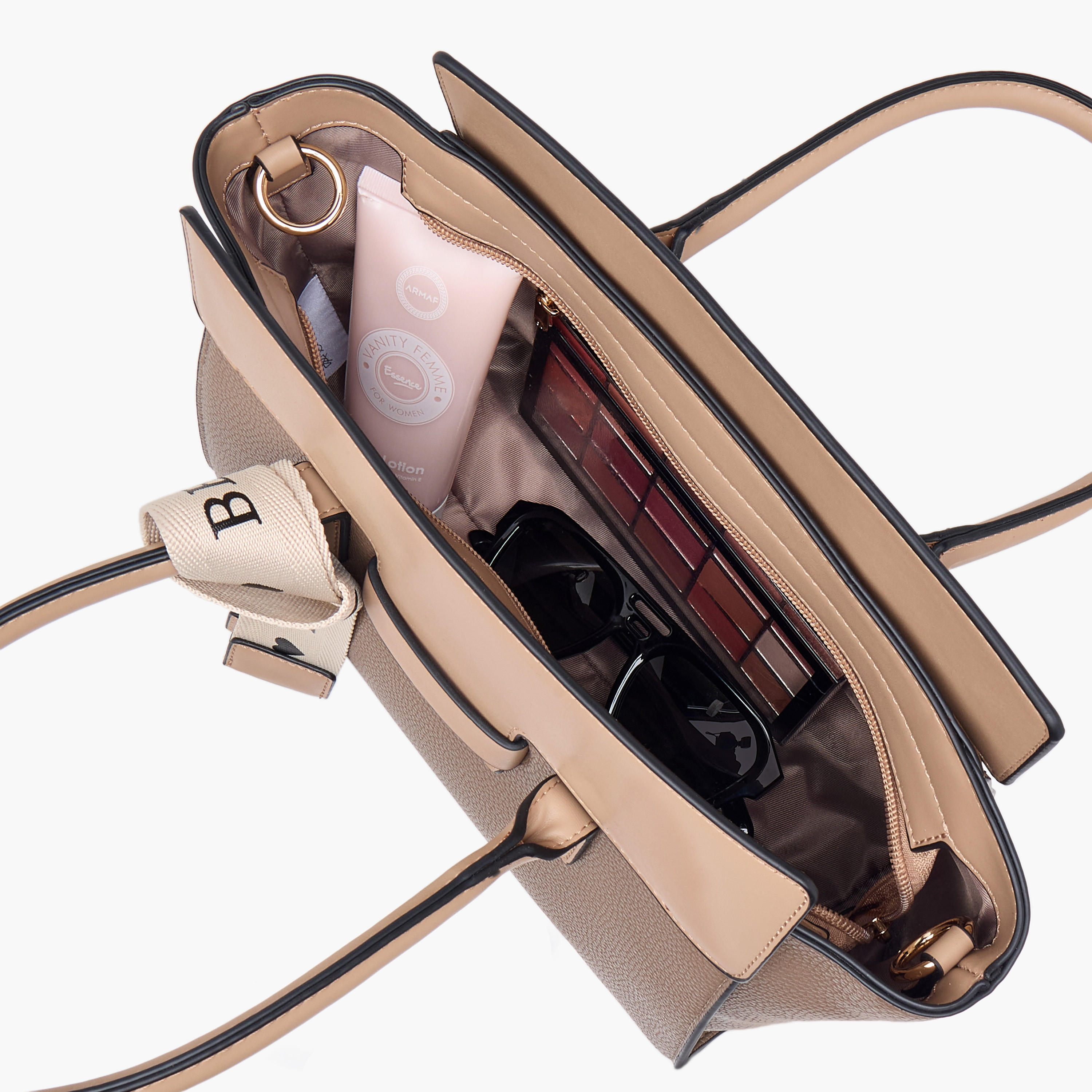 شنطة توتي بارزة الملمس بسحاب إغلاق ومقبض قابل للفصل من بيسي لندن-women-bagsandwallets-handbags-image-9