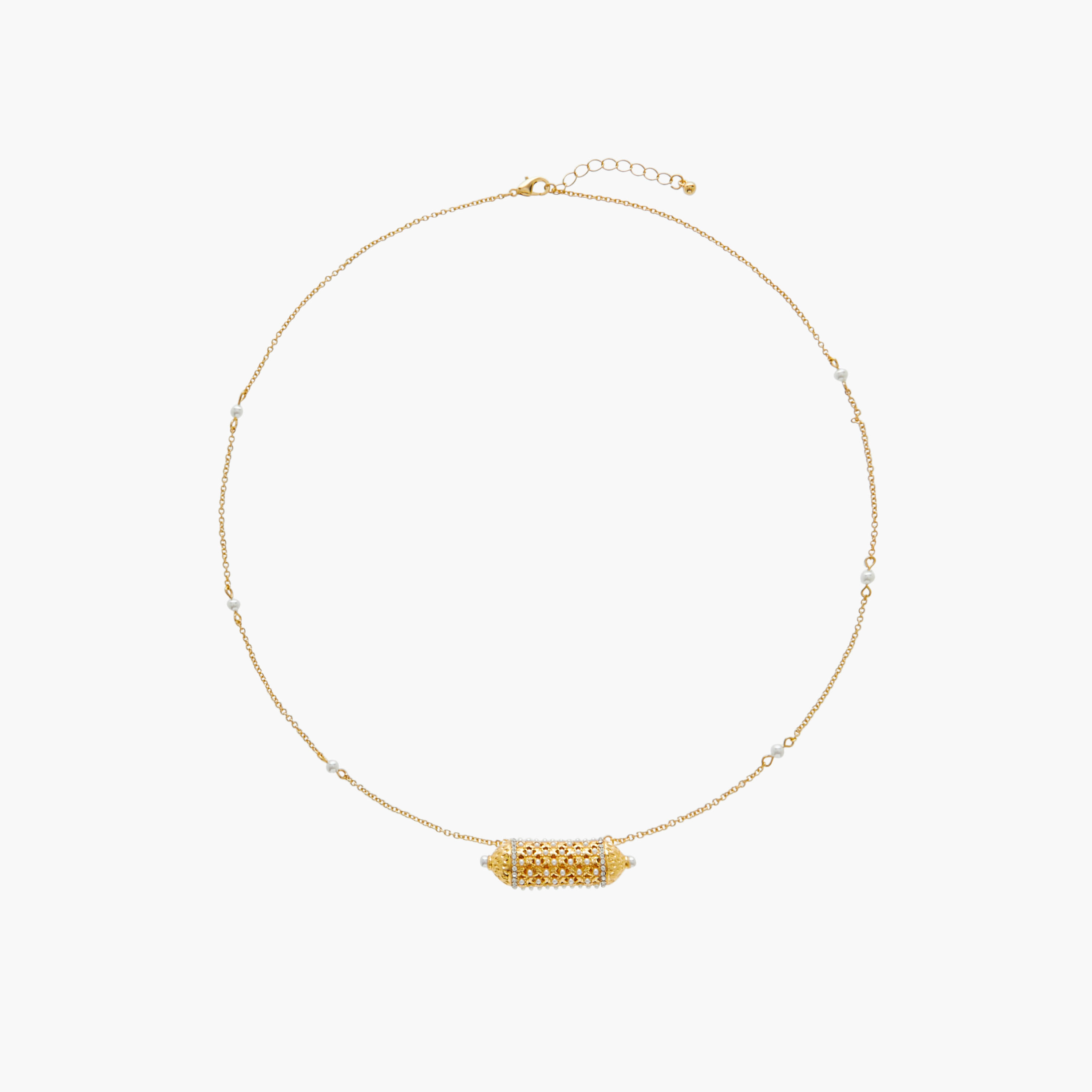 Pearl Studded Pendant Necklace with Lobster Clasp Closure-women-watchesandjewellery-jewellery-necklacesandpendants-image-1