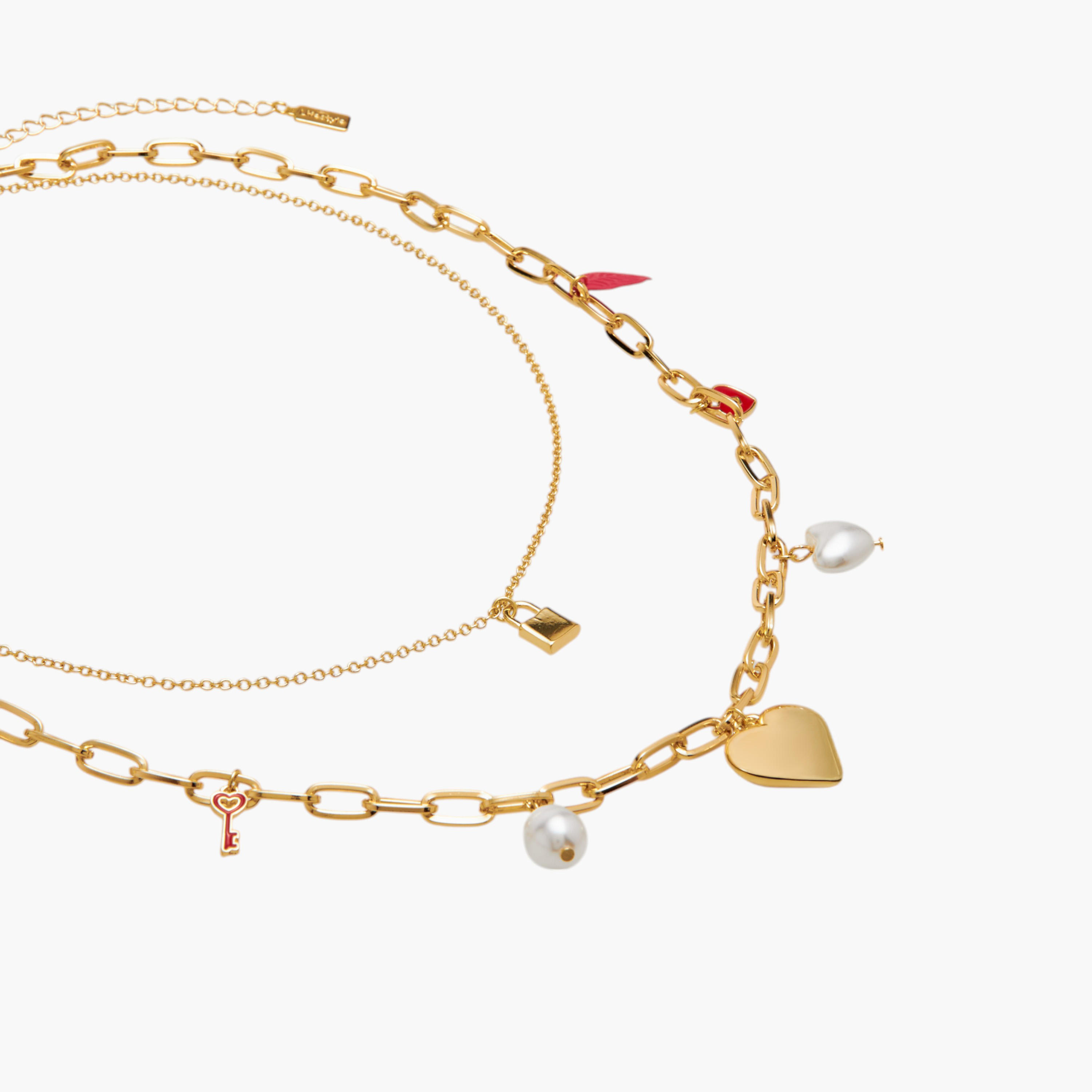 قلادة متعددة الطبقات بمشبك إغلاق ودلايات-women-watchesandjewellery-jewellery-necklacesandpendants-image-3