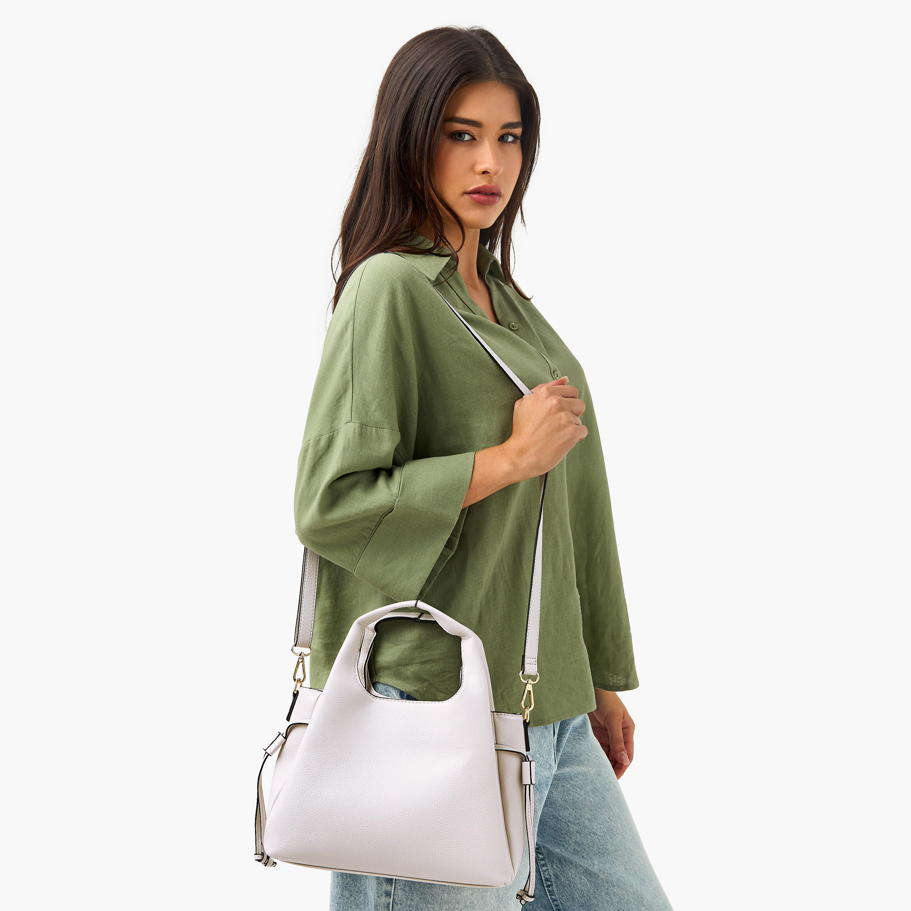 Sasha Textured Tote Bag with Zip Closure and Top Handle-women-bagsandwallets-handbags-image-2
