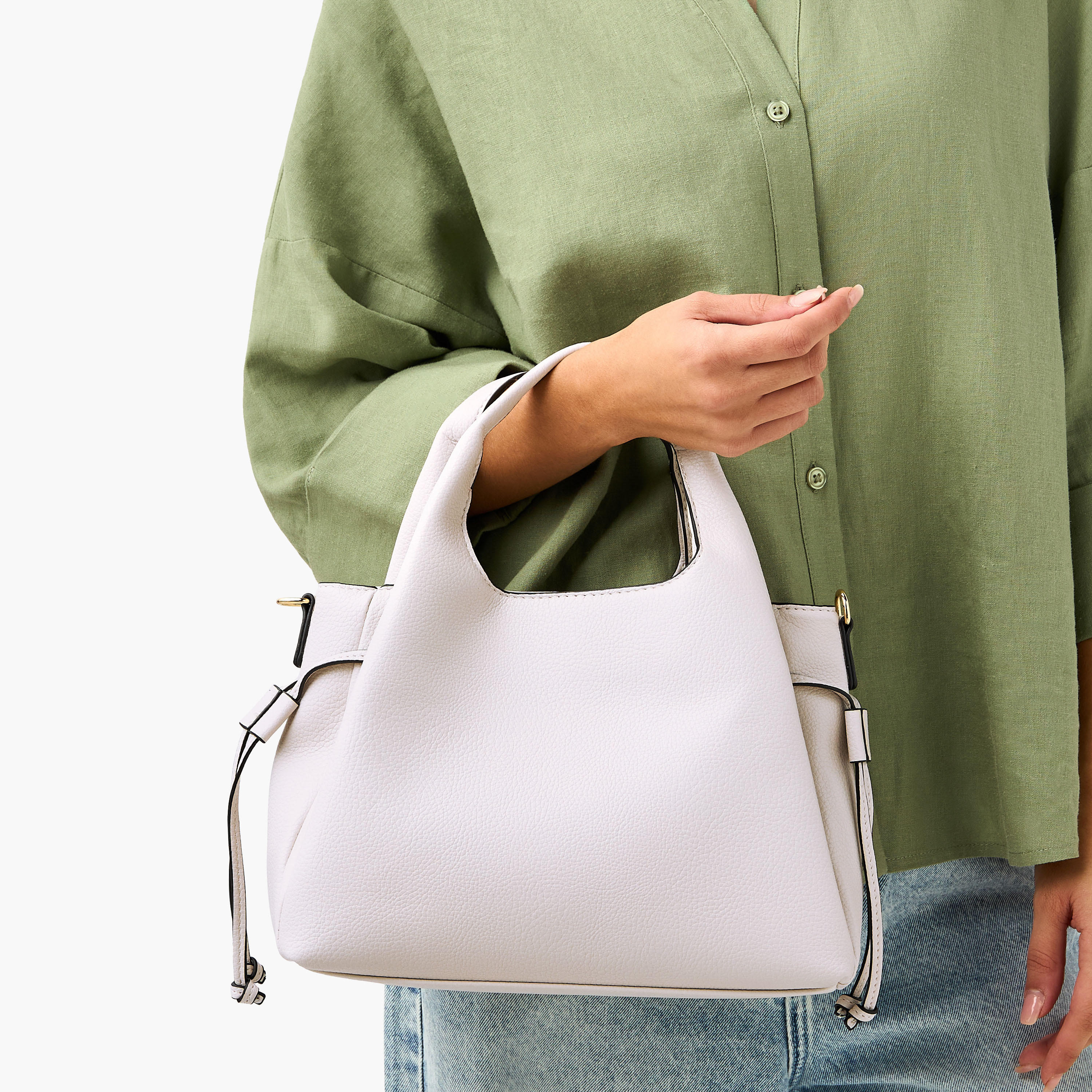 Sasha Textured Tote Bag with Zip Closure and Top Handle-women-bagsandwallets-handbags-image-8