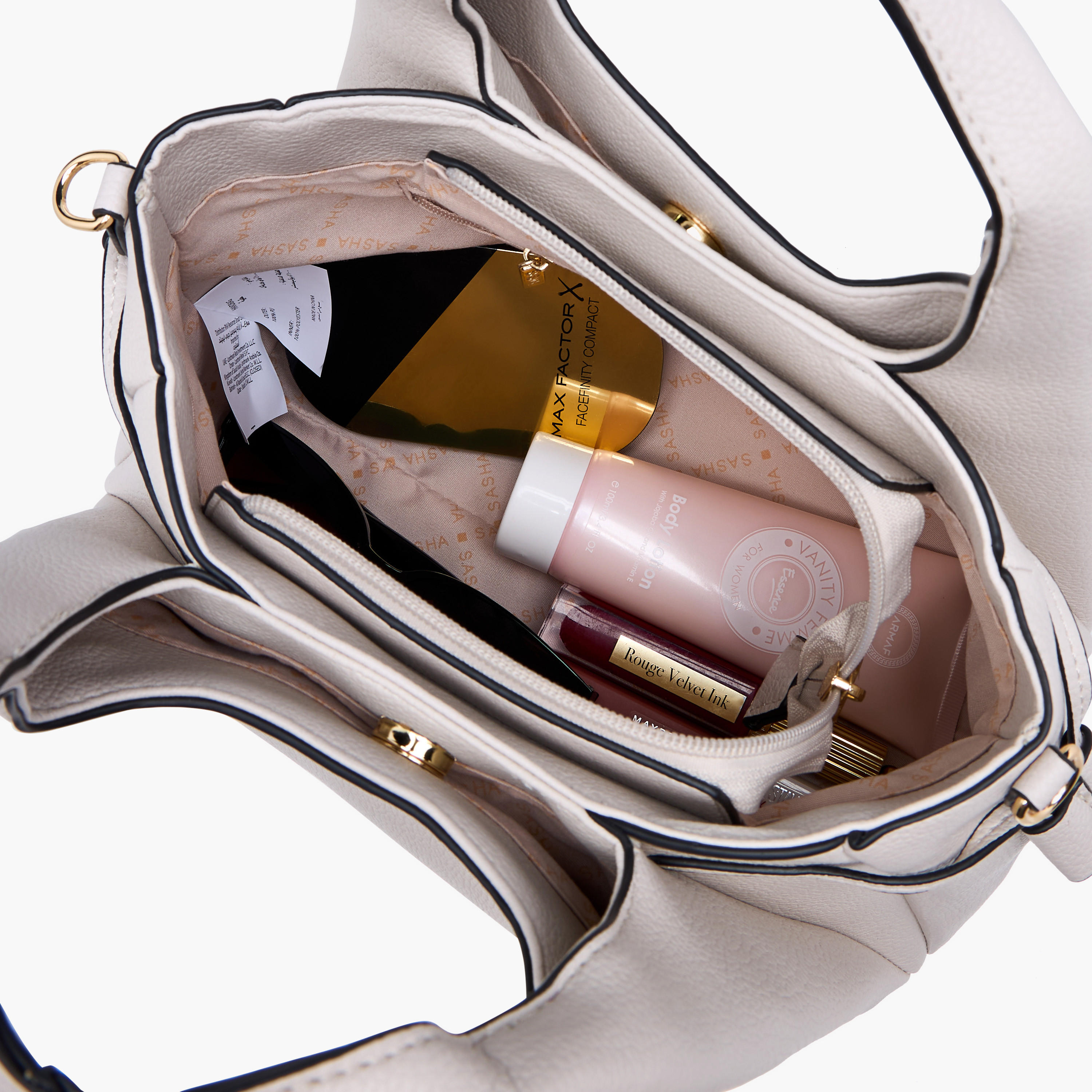 Sasha Textured Tote Bag with Zip Closure and Top Handle-women-bagsandwallets-handbags-image-9