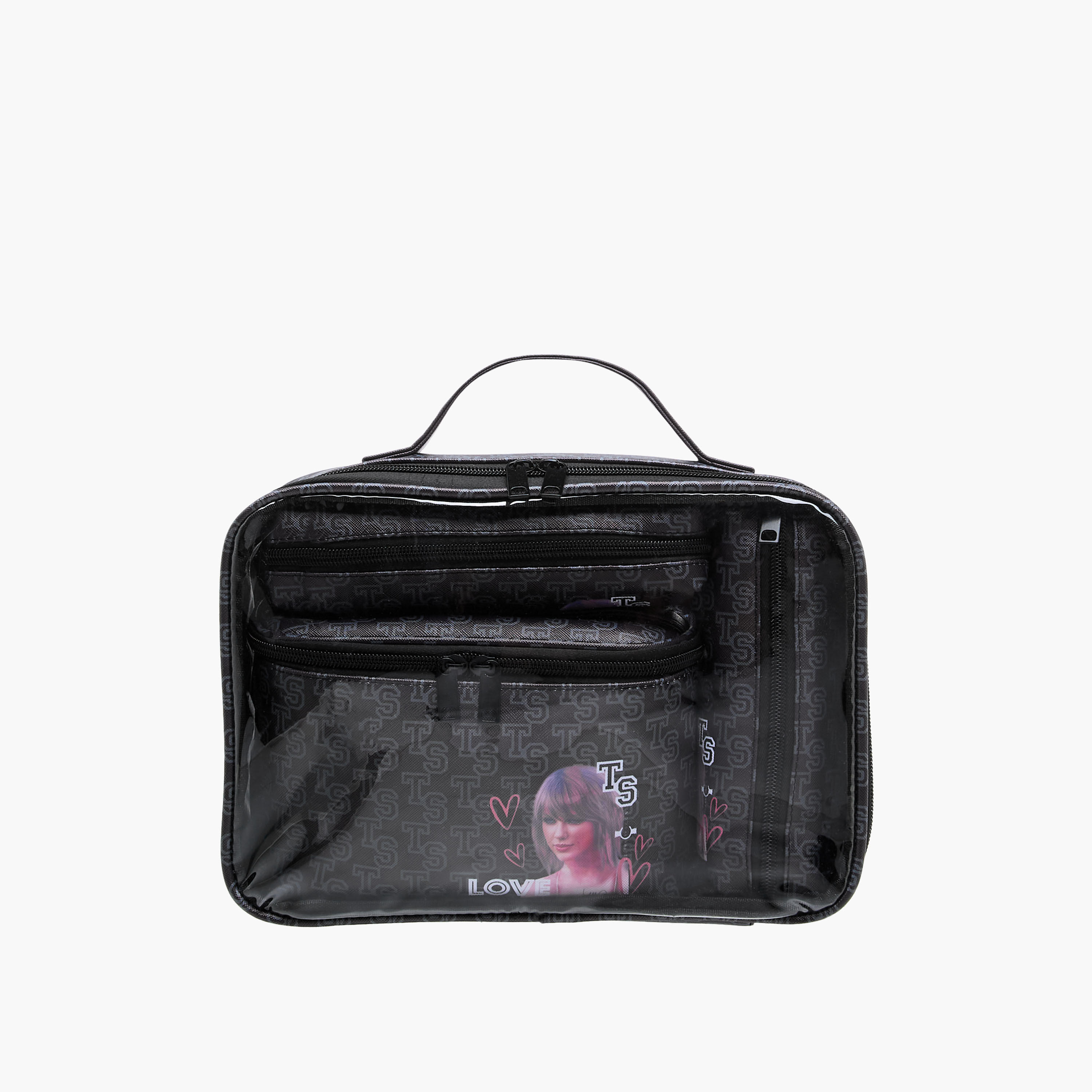 Taylor Swift Print 4-Piece Cosmetic Bag Set-beautyandpersonalcare-makeup-brushesandaccessories-makeuppouches-image-2