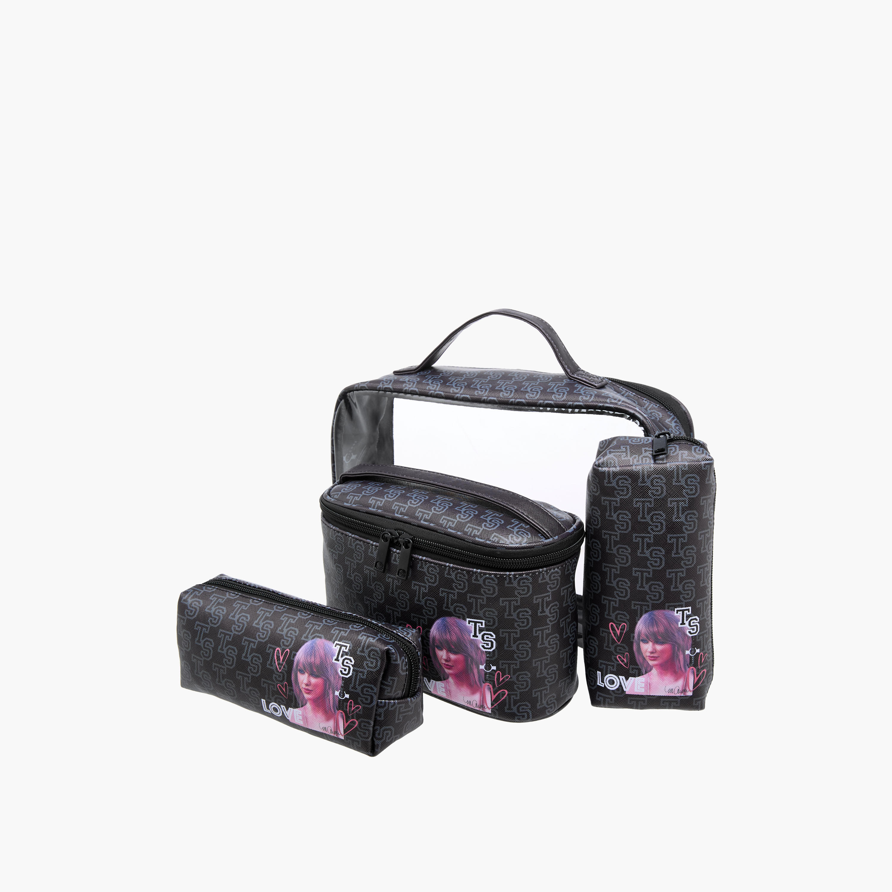Taylor Swift Print 4-Piece Cosmetic Bag Set-beautyandpersonalcare-makeup-brushesandaccessories-makeuppouches-image-8
