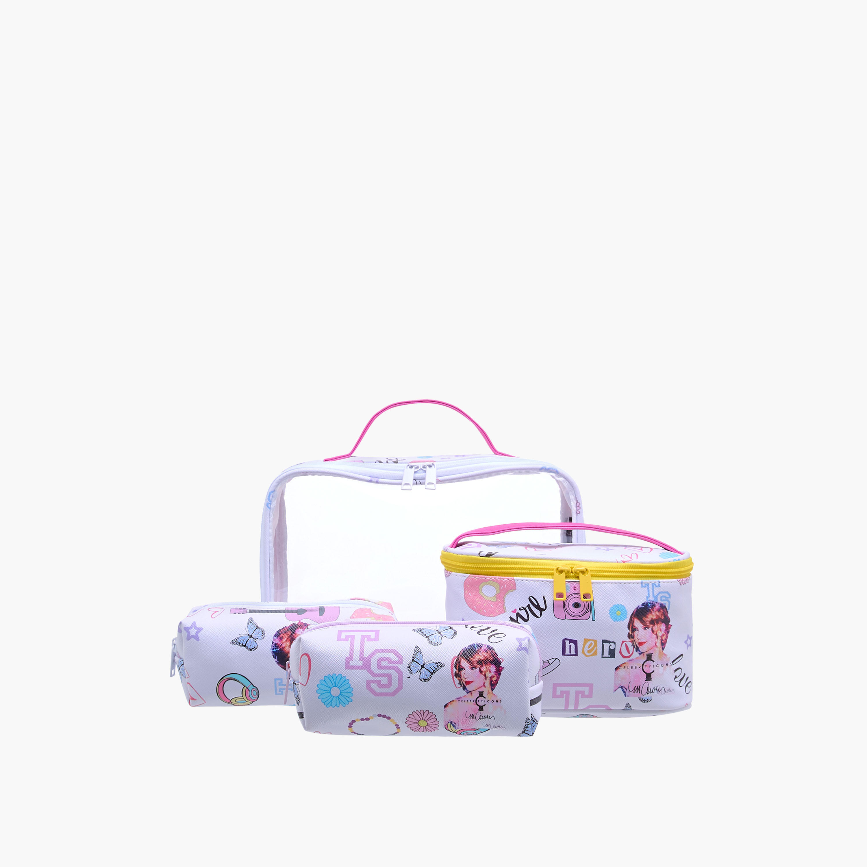 Taylor Swift 4-Piece Cosmetic Bag Set-beautyandpersonalcare-makeup-brushesandaccessories-makeuppouches-image-1