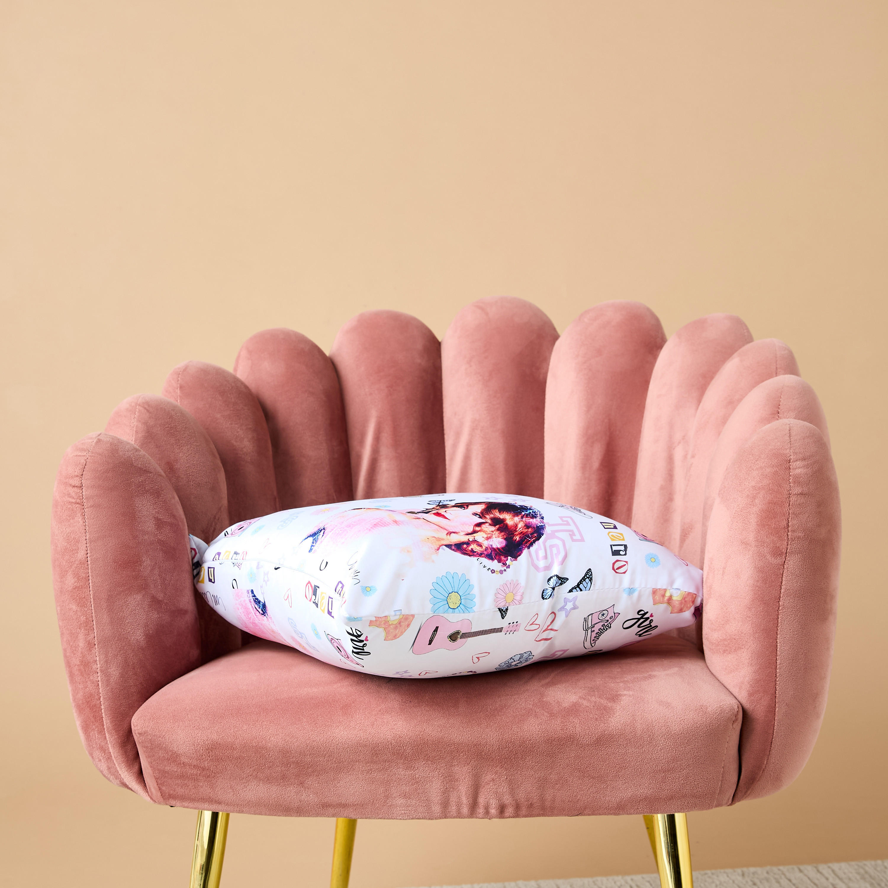 Graphic Print Filled Cushion - 40x40 cms-household-cushionsandthrows-filledcushions-decorativecushions-image-4