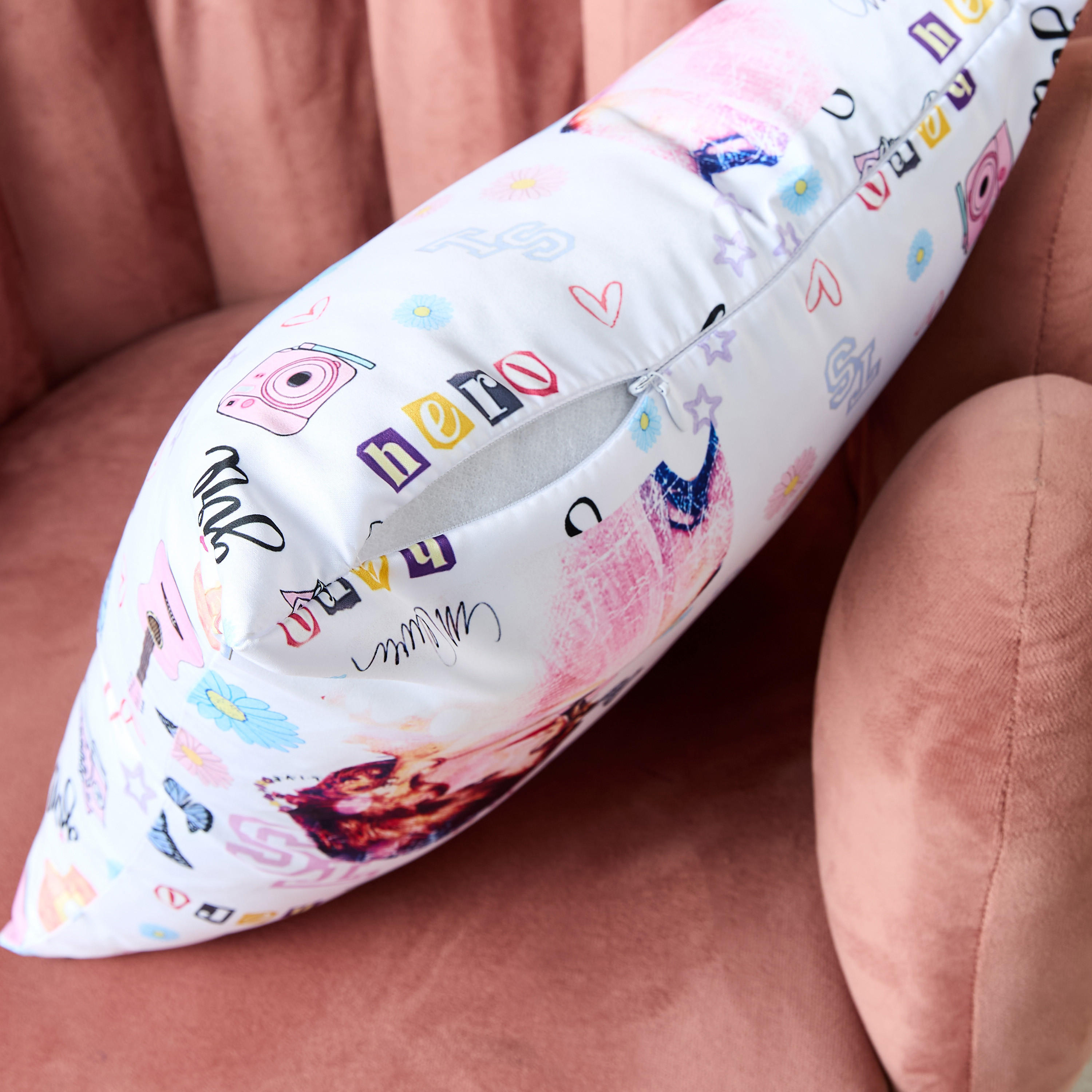 Graphic Print Filled Cushion - 40x40 cms-household-cushionsandthrows-filledcushions-decorativecushions-image-5
