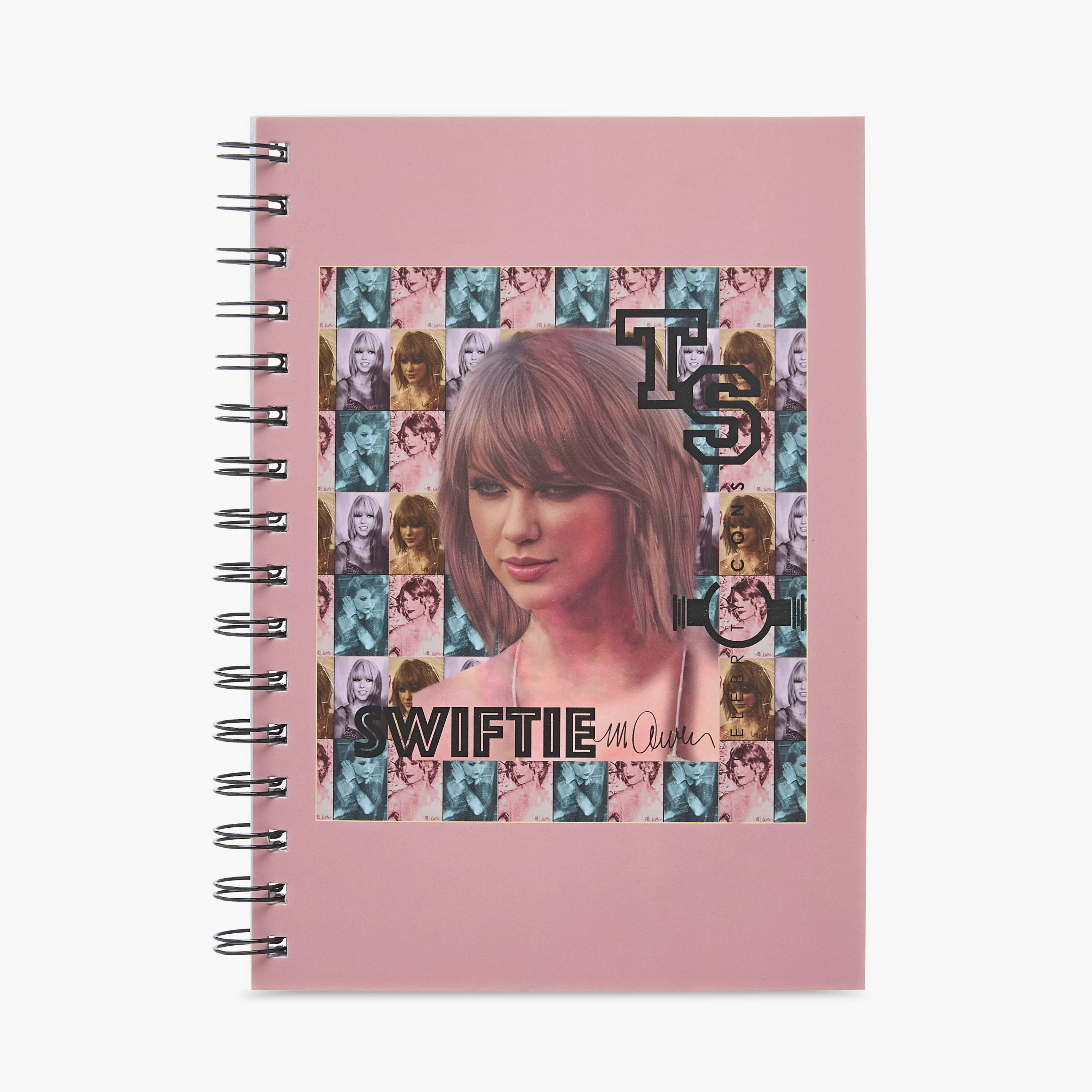 Taylor Swift Print A5 Spiral Notebook-school-stationery-notebooks-image-1
