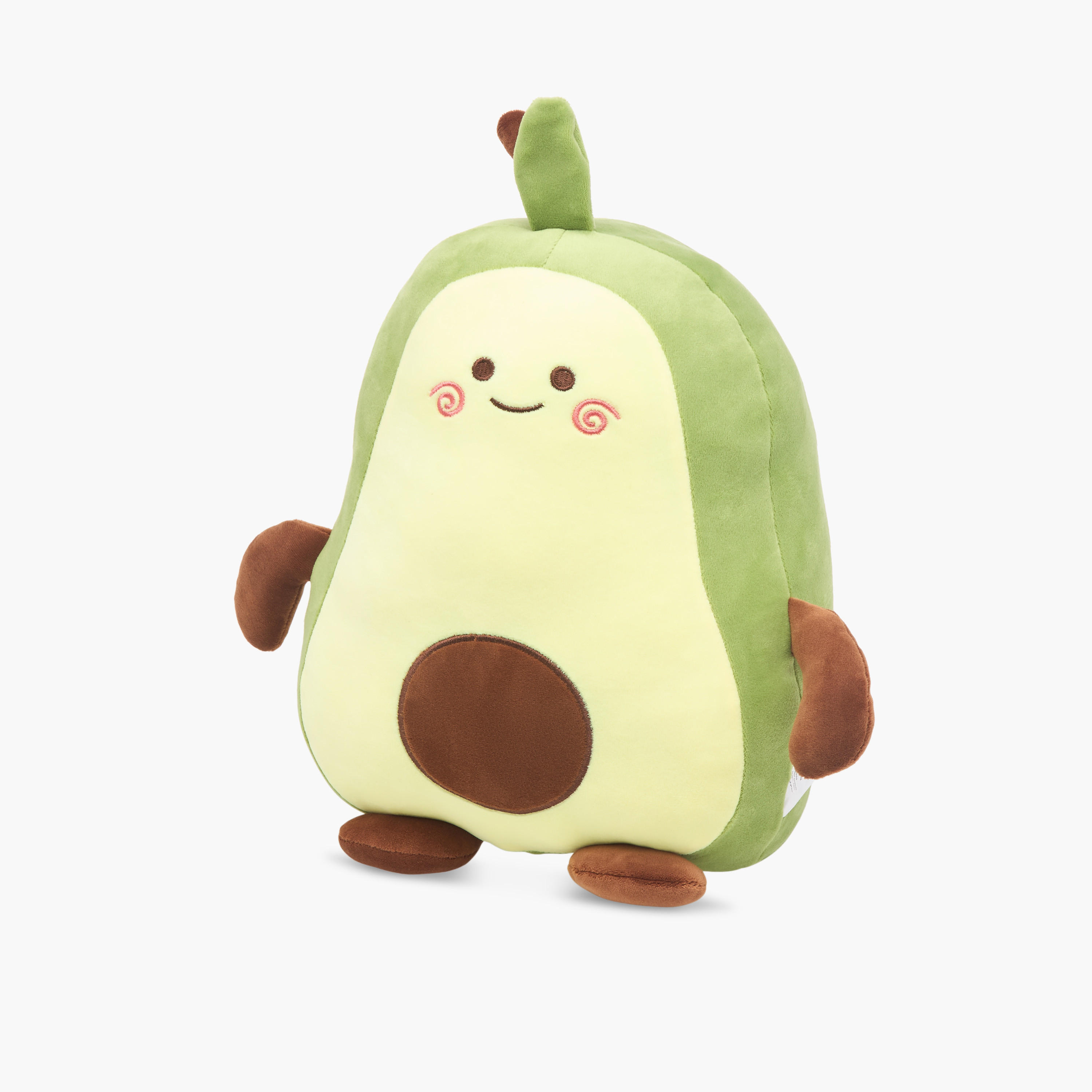 Syloon Avocado Plush Cushion-household-cushionsandthrows-filledcushions-decorativecushions-image-1