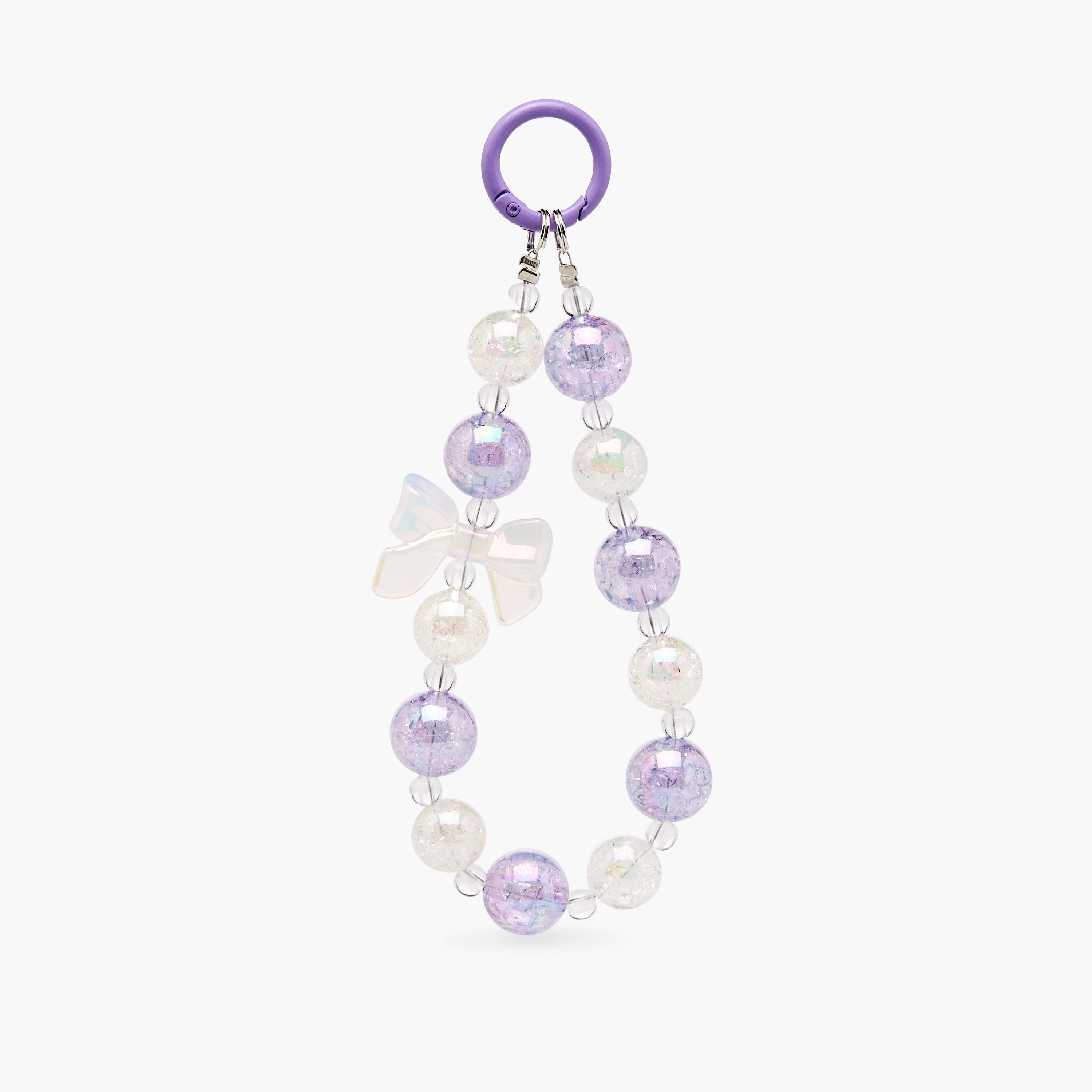 Syloon Bead Accent Keyring with Clasp-girls-accessories-keyringsandbagcharms-image-1
