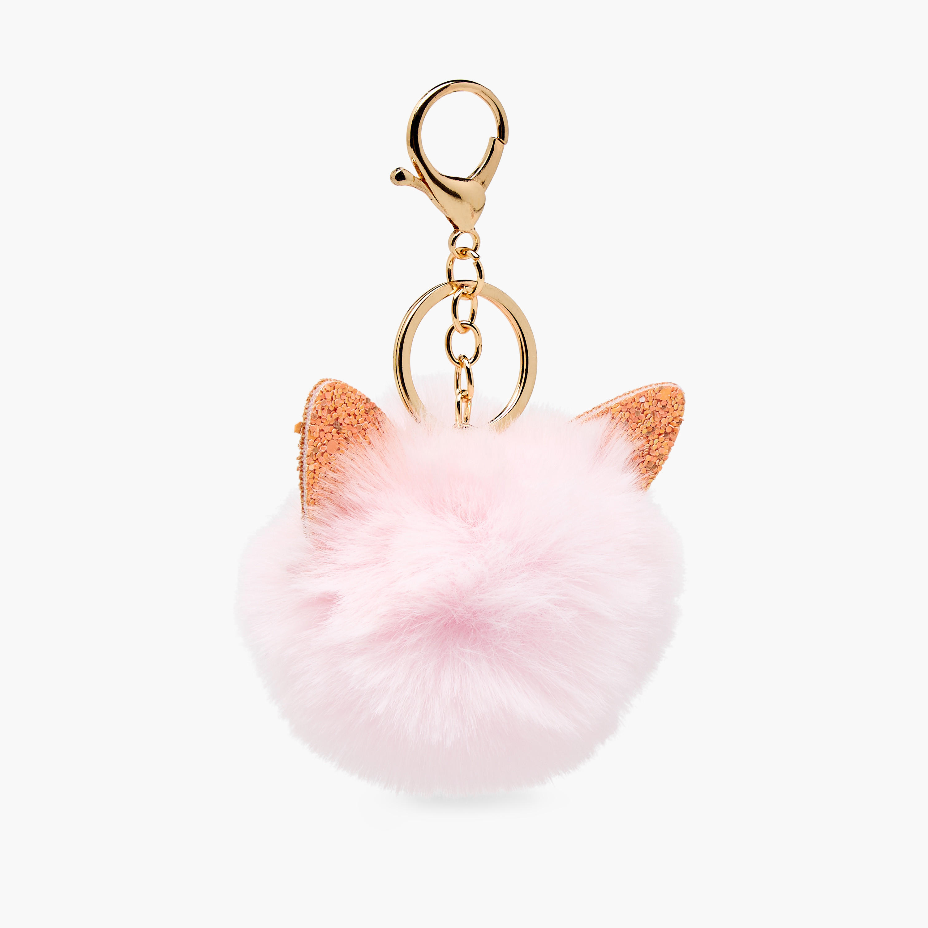 Syloon Cat Pom Pom Accent Keyring with Lobster Hook-girls-accessories-keyringsandbagcharms-image-1