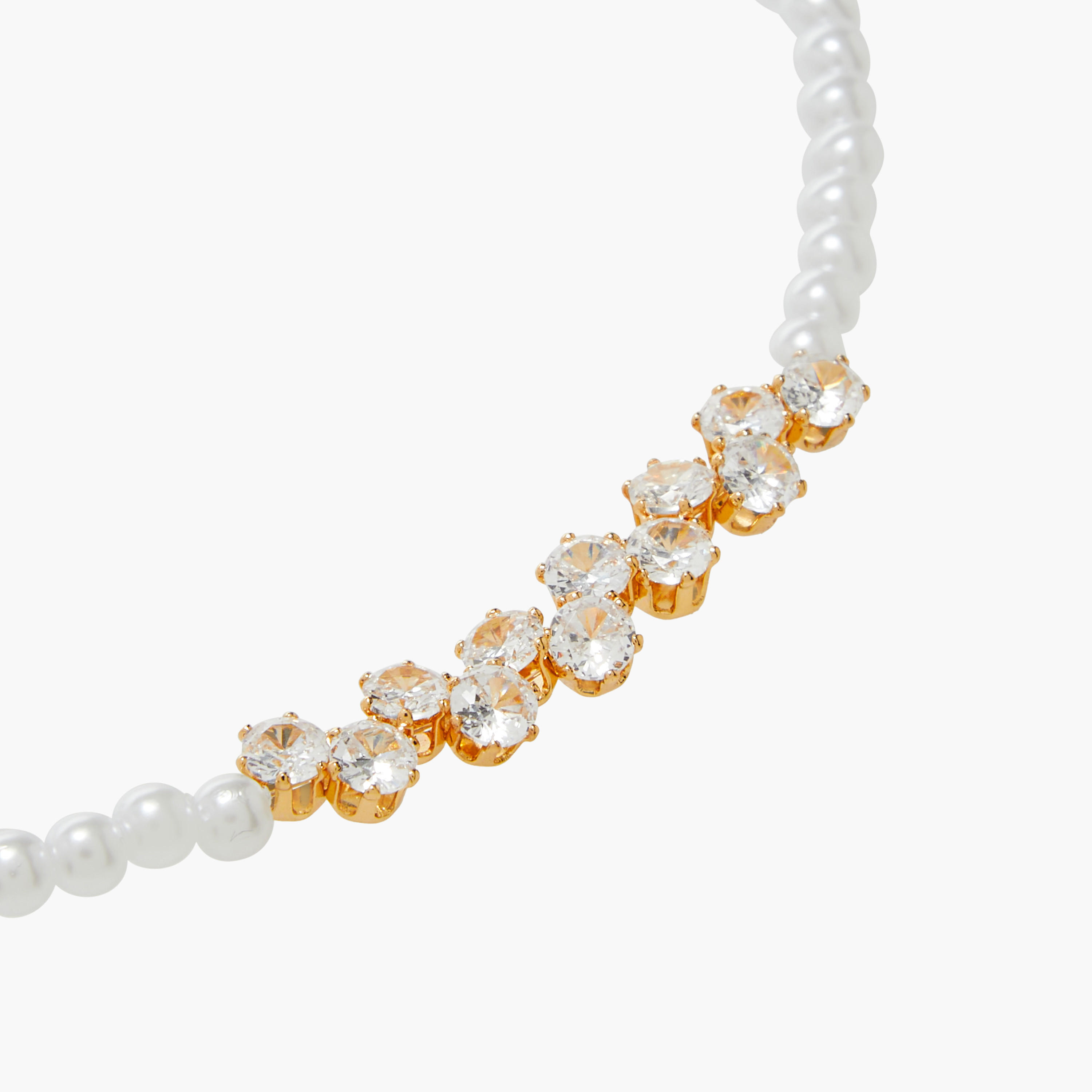 Embellished Cubic Zirconia Pearl Necklace with Lobster Clasp Closure-women-watchesandjewellery-jewellery-necklacesandpendants-image-4
