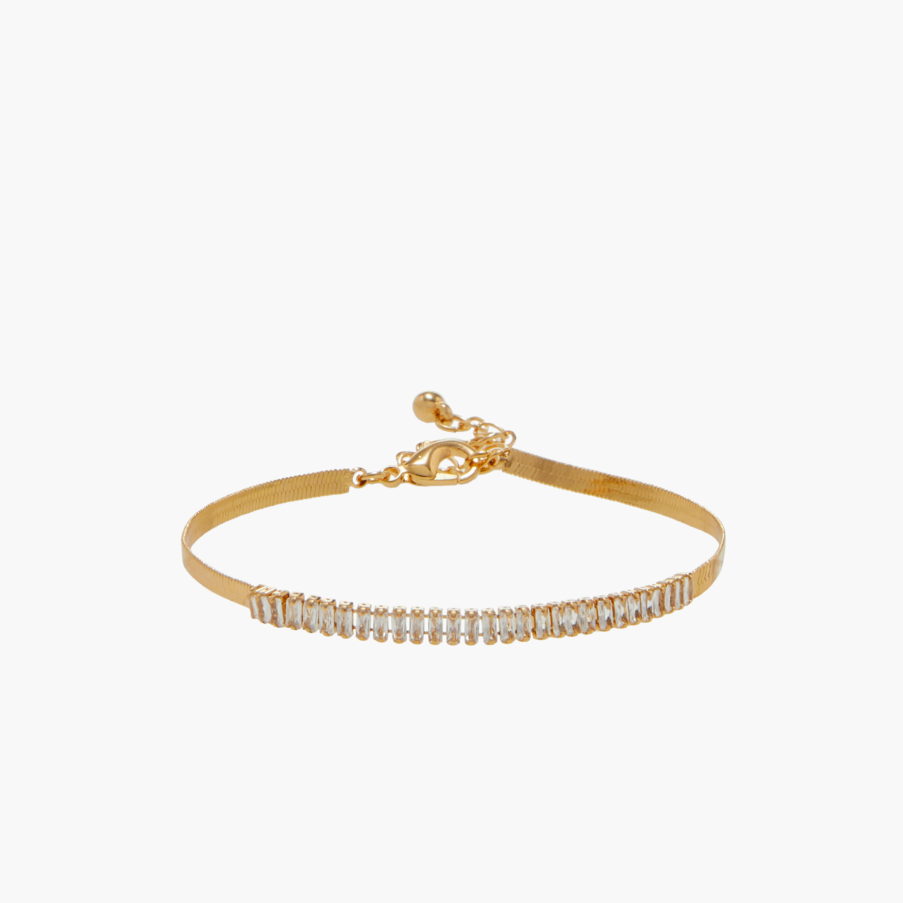 أسورة مزينة بمكعب زركونيا ومشبك إغلاق-women-watchesandjewellery-jewellery-banglesandbracelets-image-1