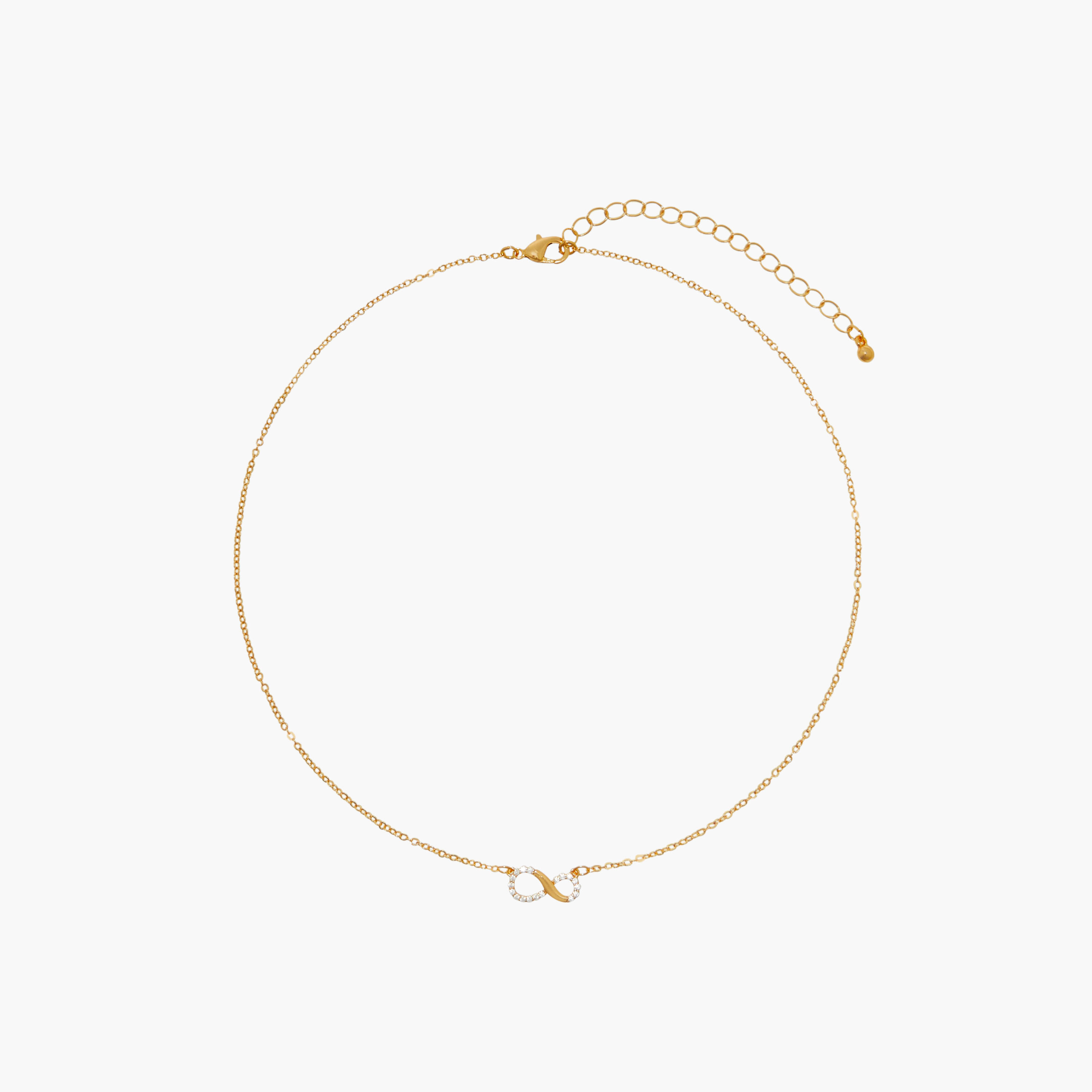 عقد بدلاية مزينة بمكعب زركونيا ومشبك إغلاق-women-watchesandjewellery-jewellery-necklacesandpendants-image-1