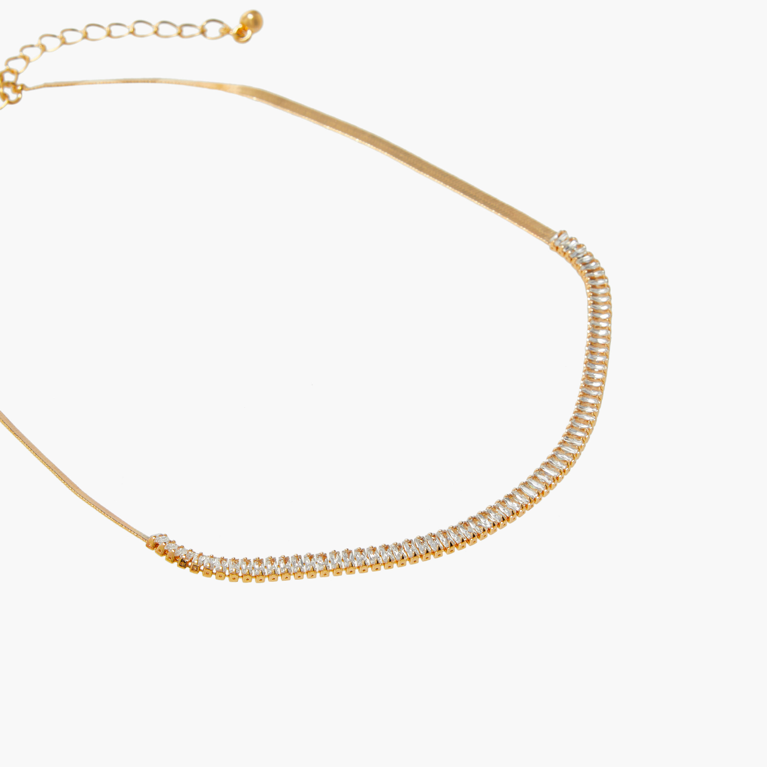 عقد سلسلة ثعبان مزين بحجر مكعب زركون ومشبك إغلاق-women-watchesandjewellery-jewellery-necklacesandpendants-image-3