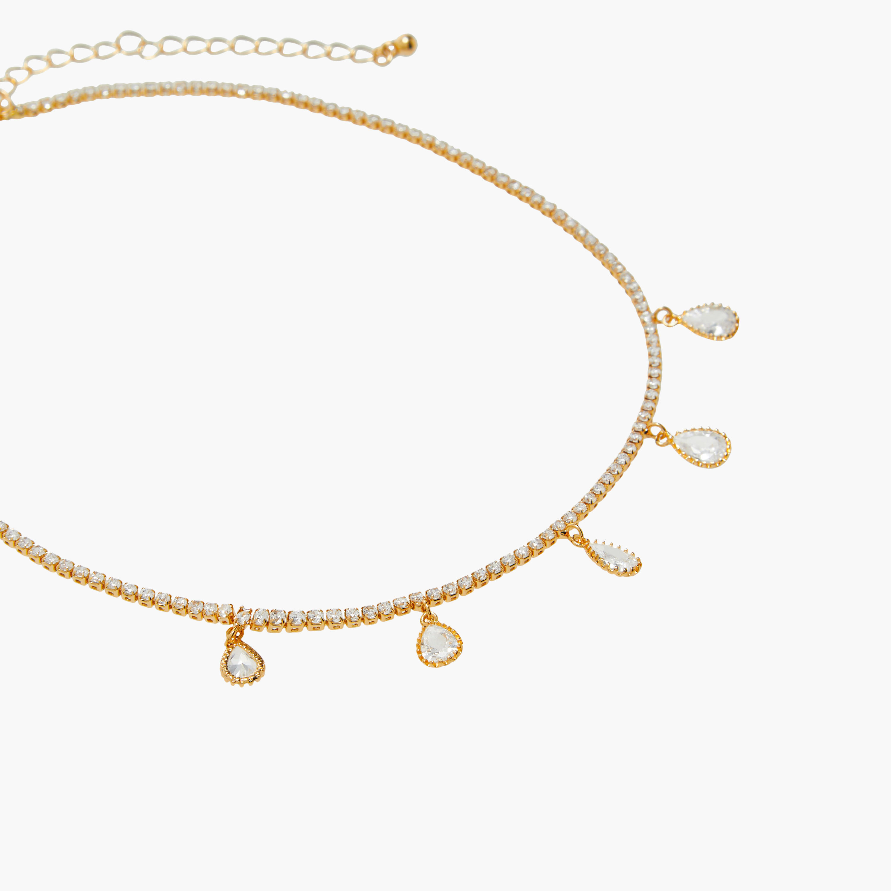 قلادة بحُلي متدلية ومشبك إغلاق وتزيينات أحجار الزركونيا-women-watchesandjewellery-jewellery-necklacesandpendants-image-3