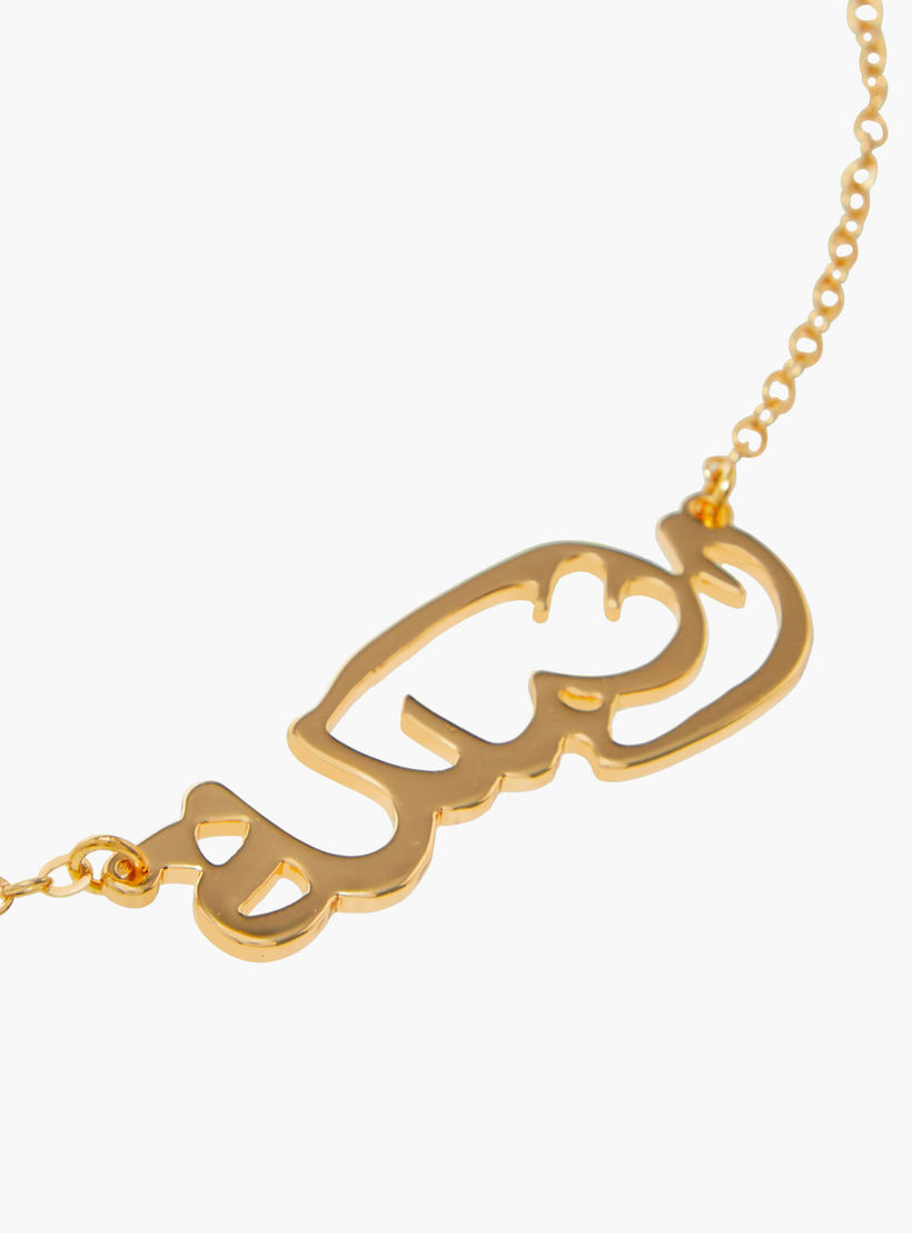 Metallic Arabic Pendant Necklace with Lobster Clasp Closure-women-watchesandjewellery-jewellery-necklacesandpendants-image-5