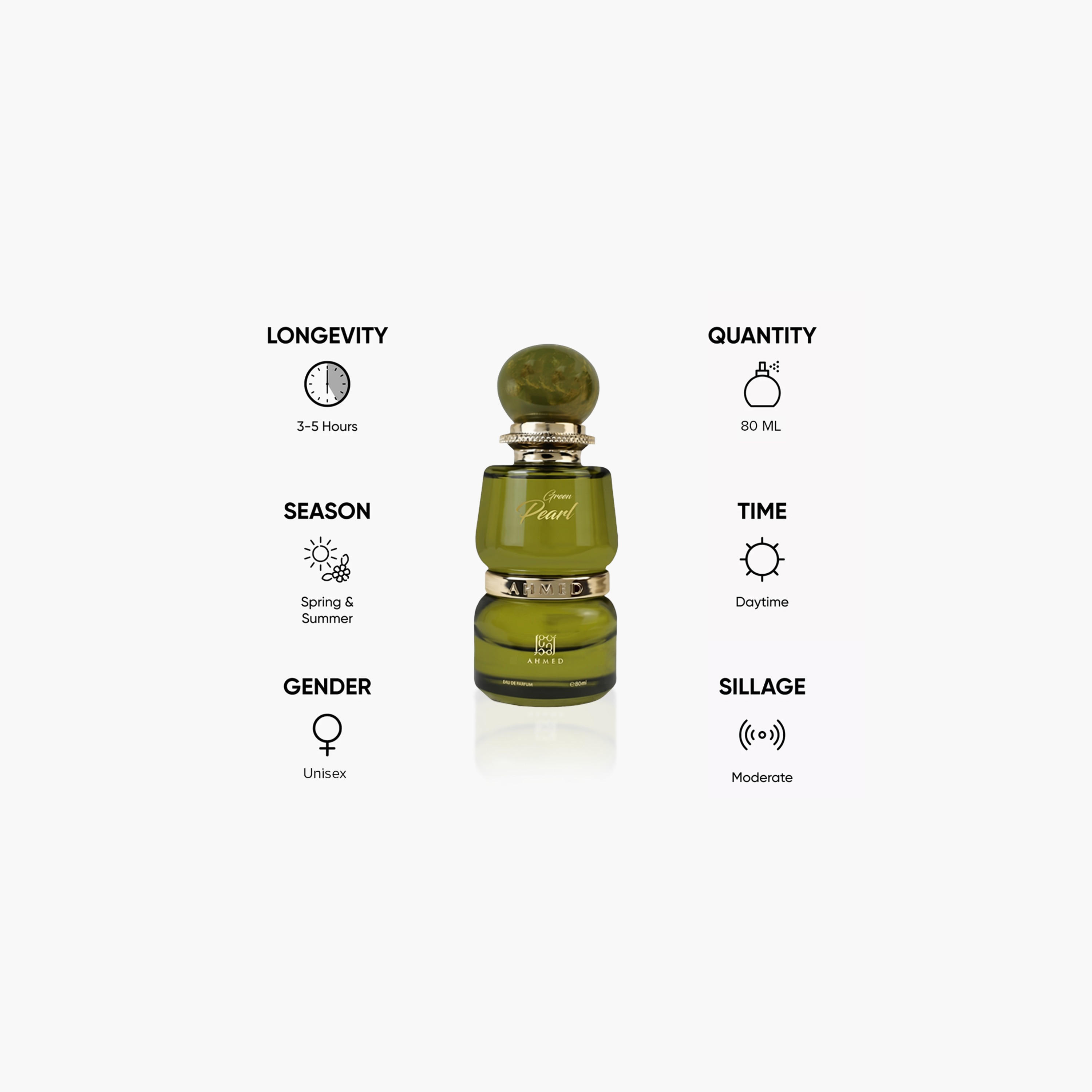 Ahmed Al Maghribi Green Pearl Eau de Parfum - 80 ml-beautyandpersonalcare-fragrance-unisex-image-4