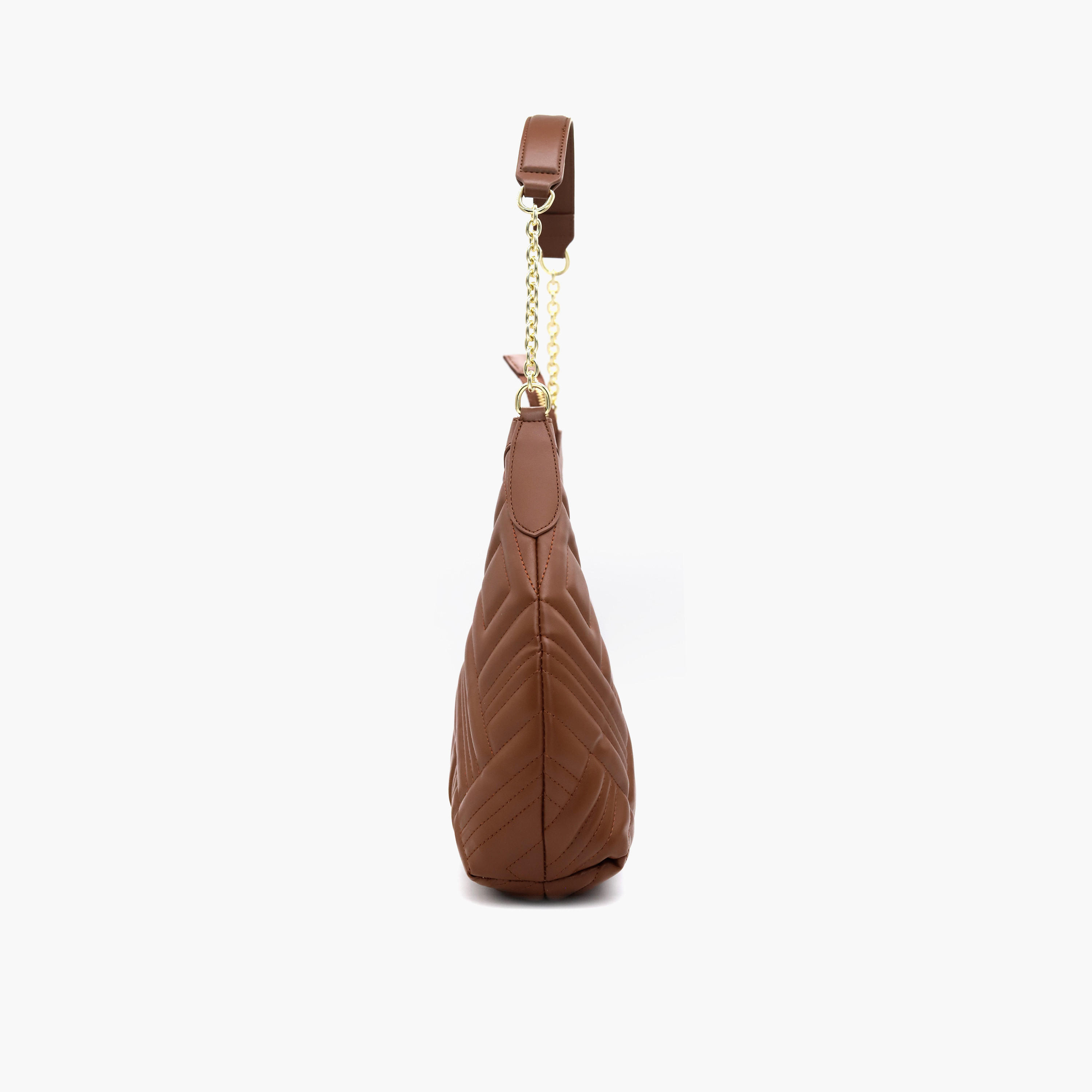 شنطة كتف مبطنة بمقبض سلسلة وسحّاب إغلاق من في إيطاليا-women-bagsandwallets-handbags-image-3