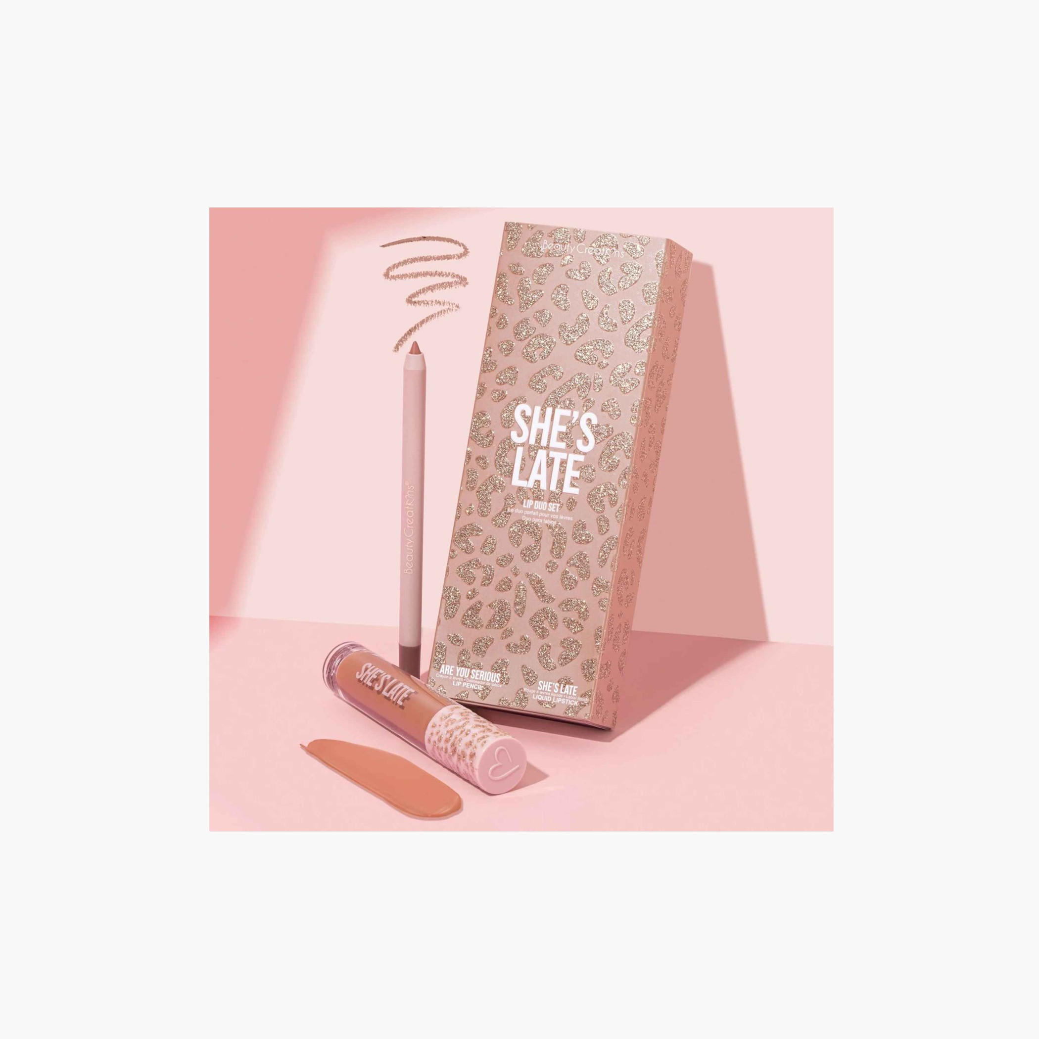 Beauty Creations Shes Late Lip Pencil and Lip Gloss-beautyandpersonalcare-giftsets-image-1