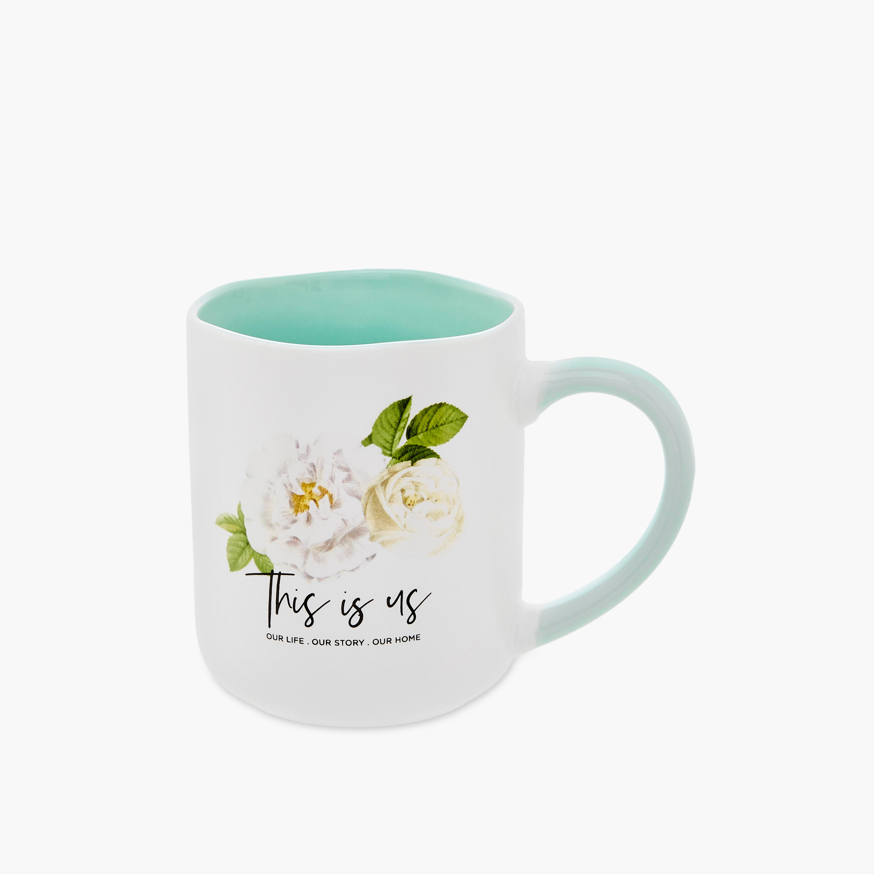 Floral Print New Bone China Mug with Handle - 380 ml-household-dining-teaandcoffee-mugsandcups-image-1