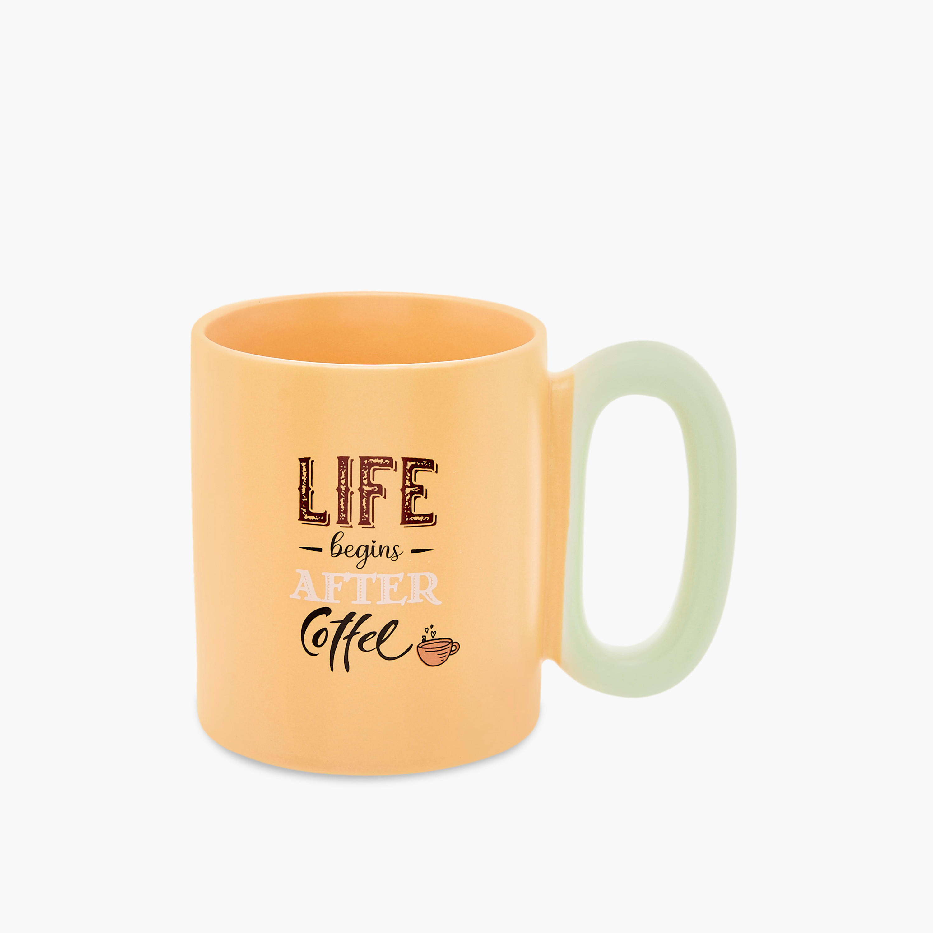 Slogan Print New Bone China Mug with Handle - 340 ml-household-dining-teaandcoffee-mugsandcups-image-1