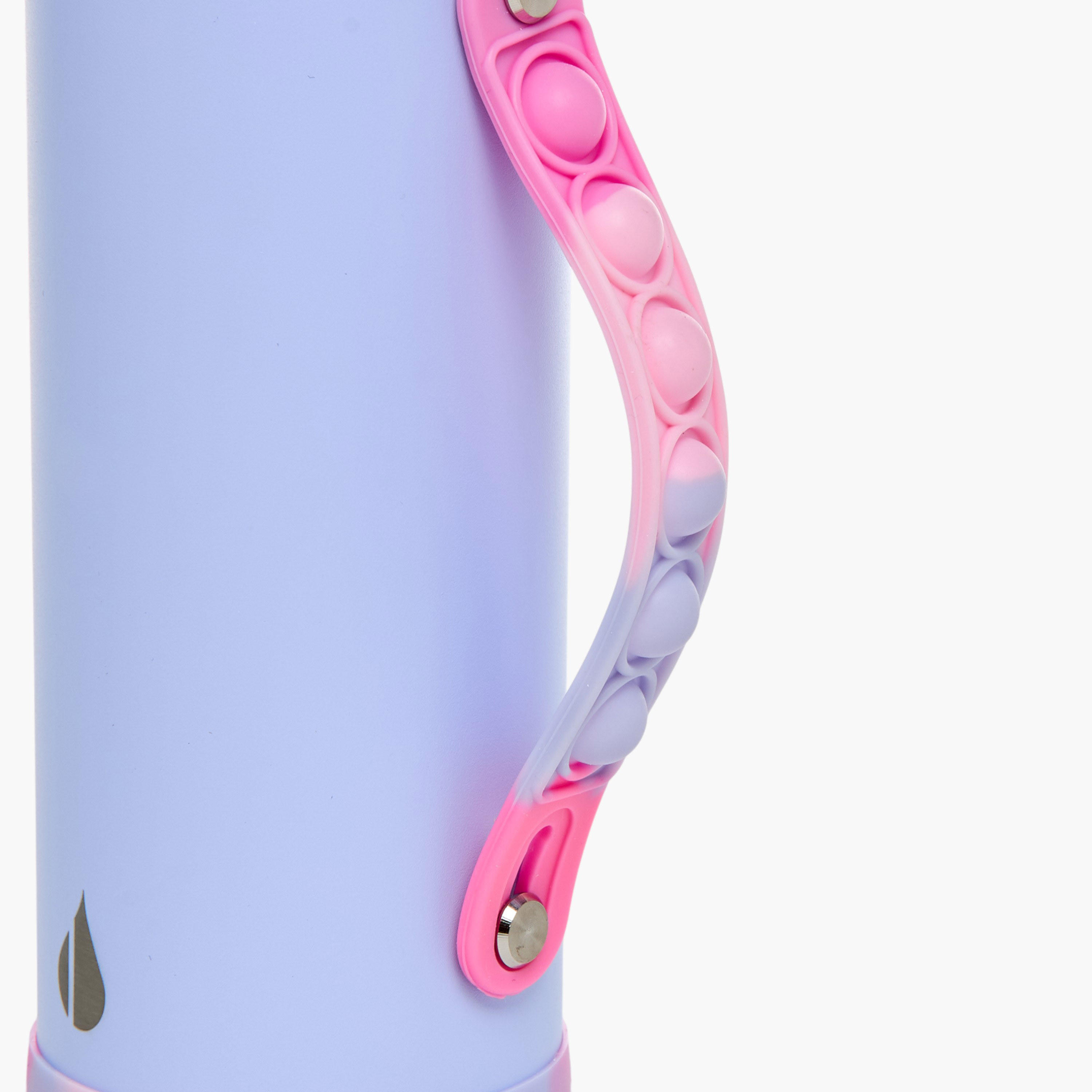 Tie-Dye Print Stainless Steel Insulated Water Bottle with Pop It Strap - 414 ml-school-waterbottles-image-4