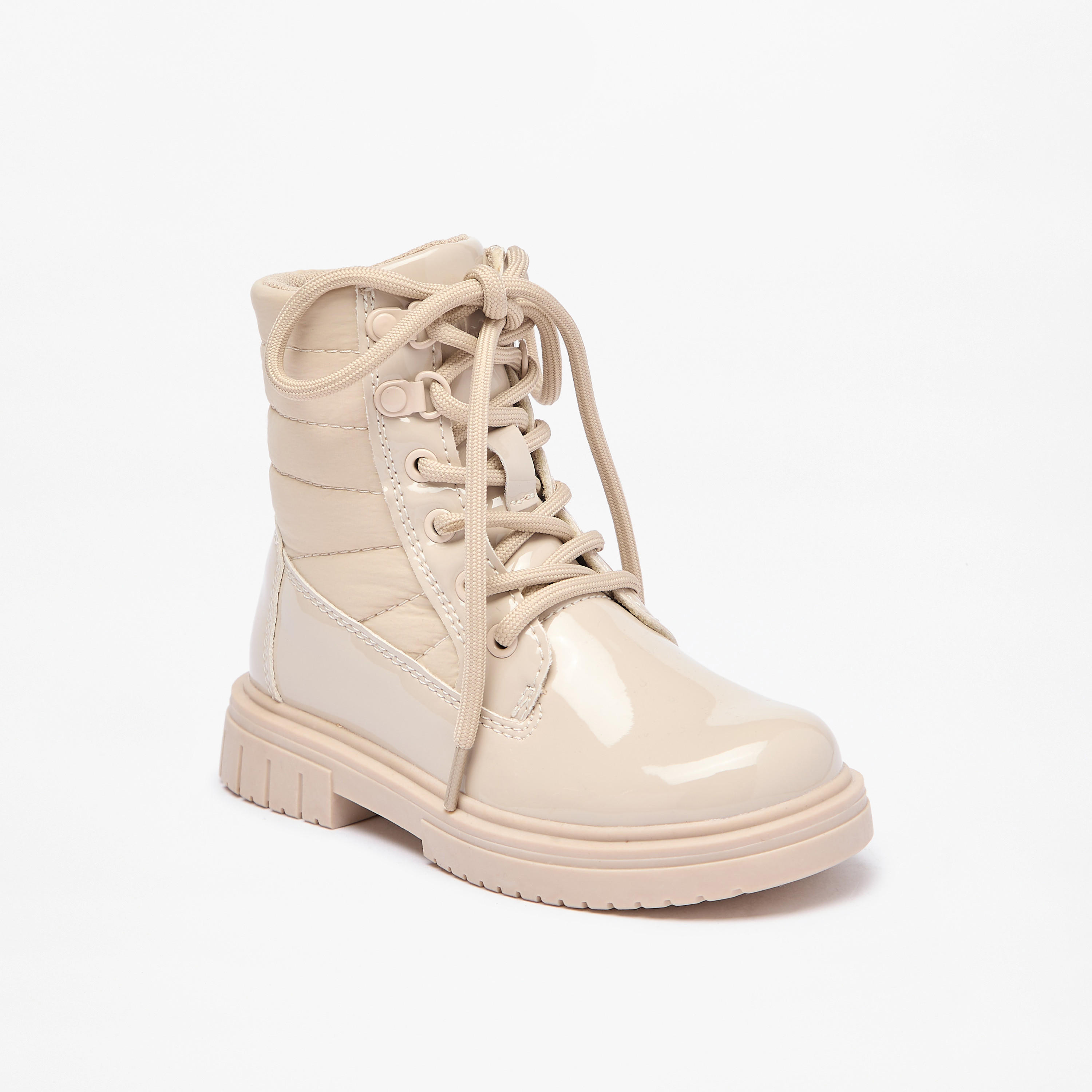 Lee Cooper Girls' Quilted Low Ankle Boots with Zip Closure-girls-shoes-boots-image-1