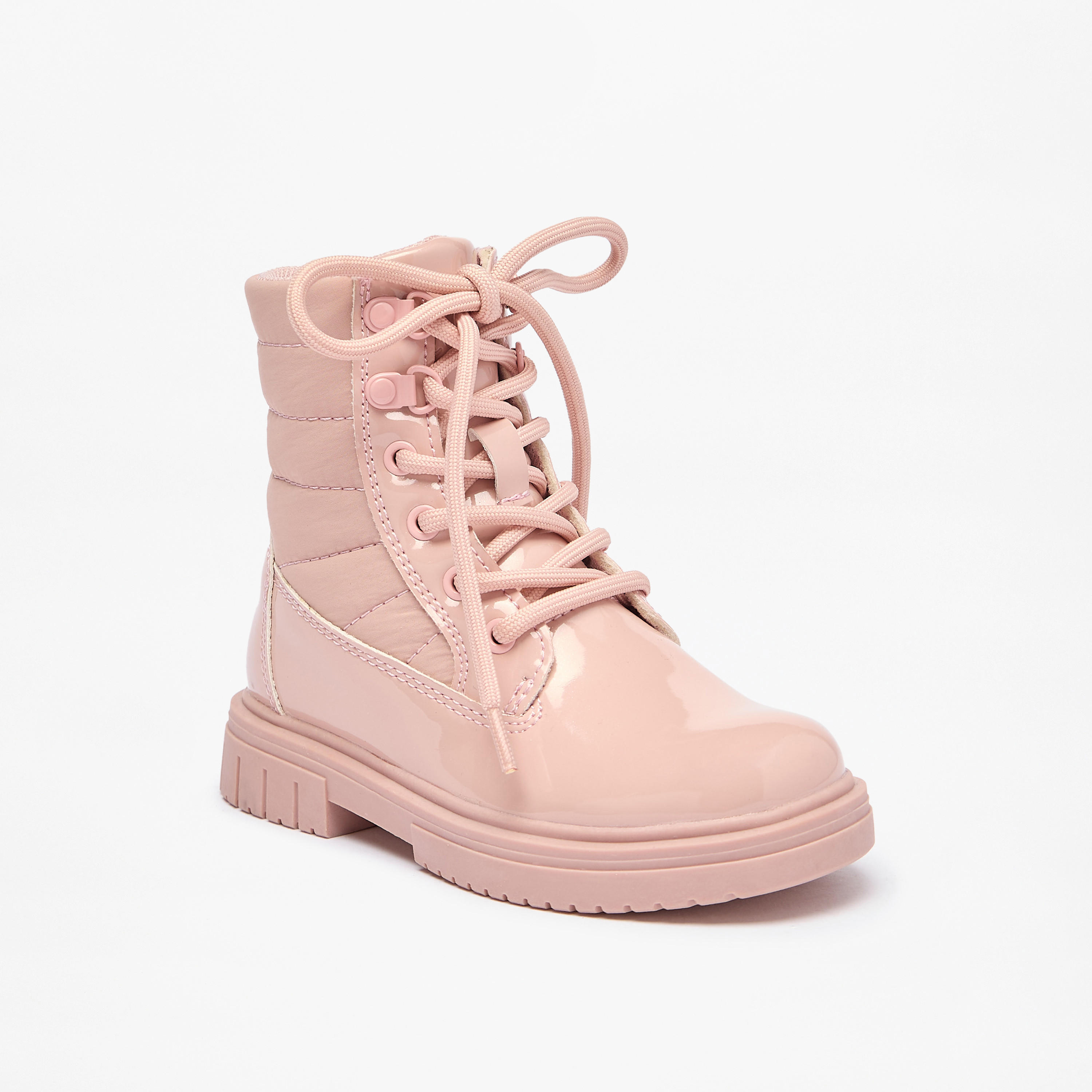 بوت بناتي مبطّن بطول الكاحل وسحاب إغلاق من لي كوبر-girls-shoes-boots-image-1