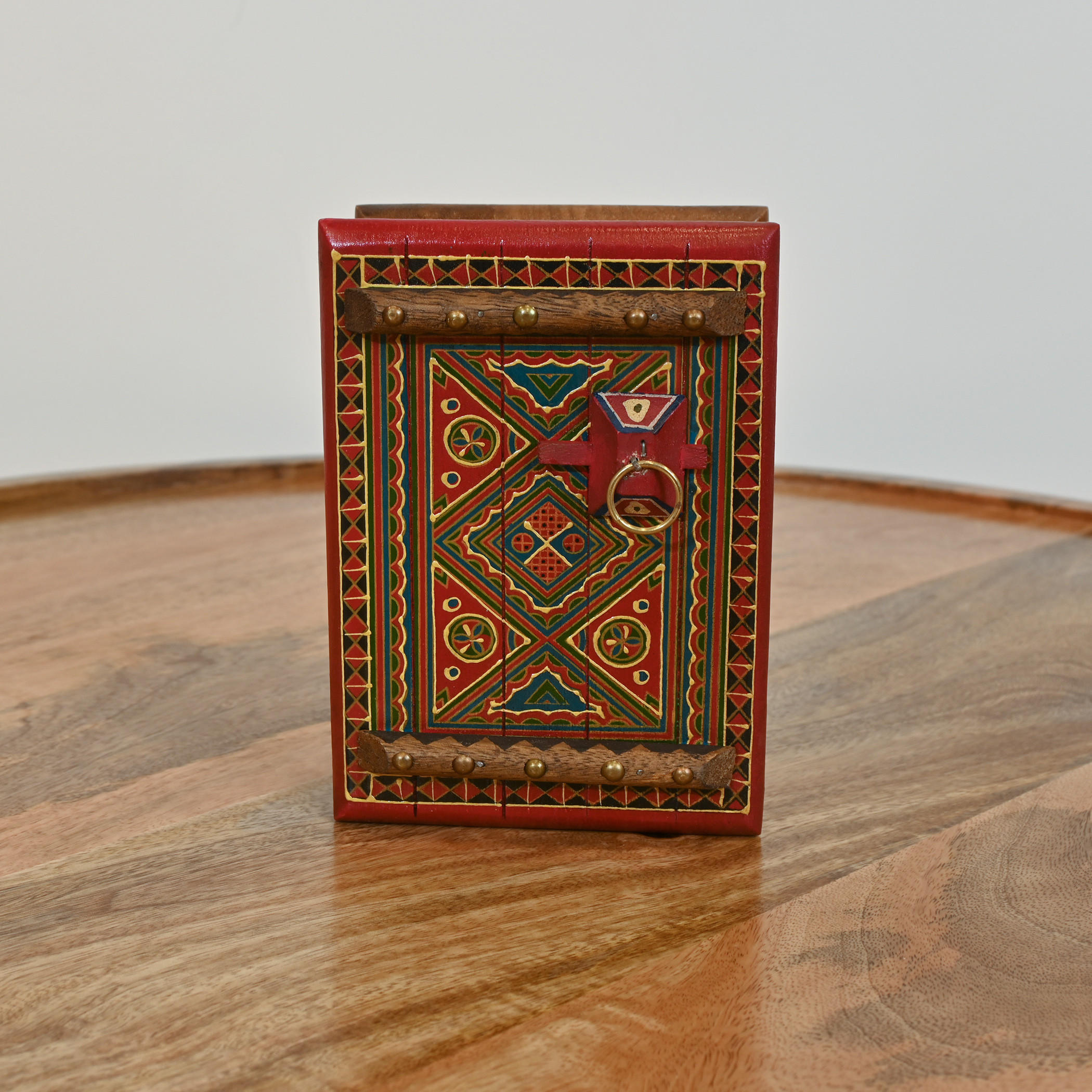 Home Carving Handpainted Wooden Decorative Box - 18x13x7 cms-household-decor-boxesandtrays-image-1