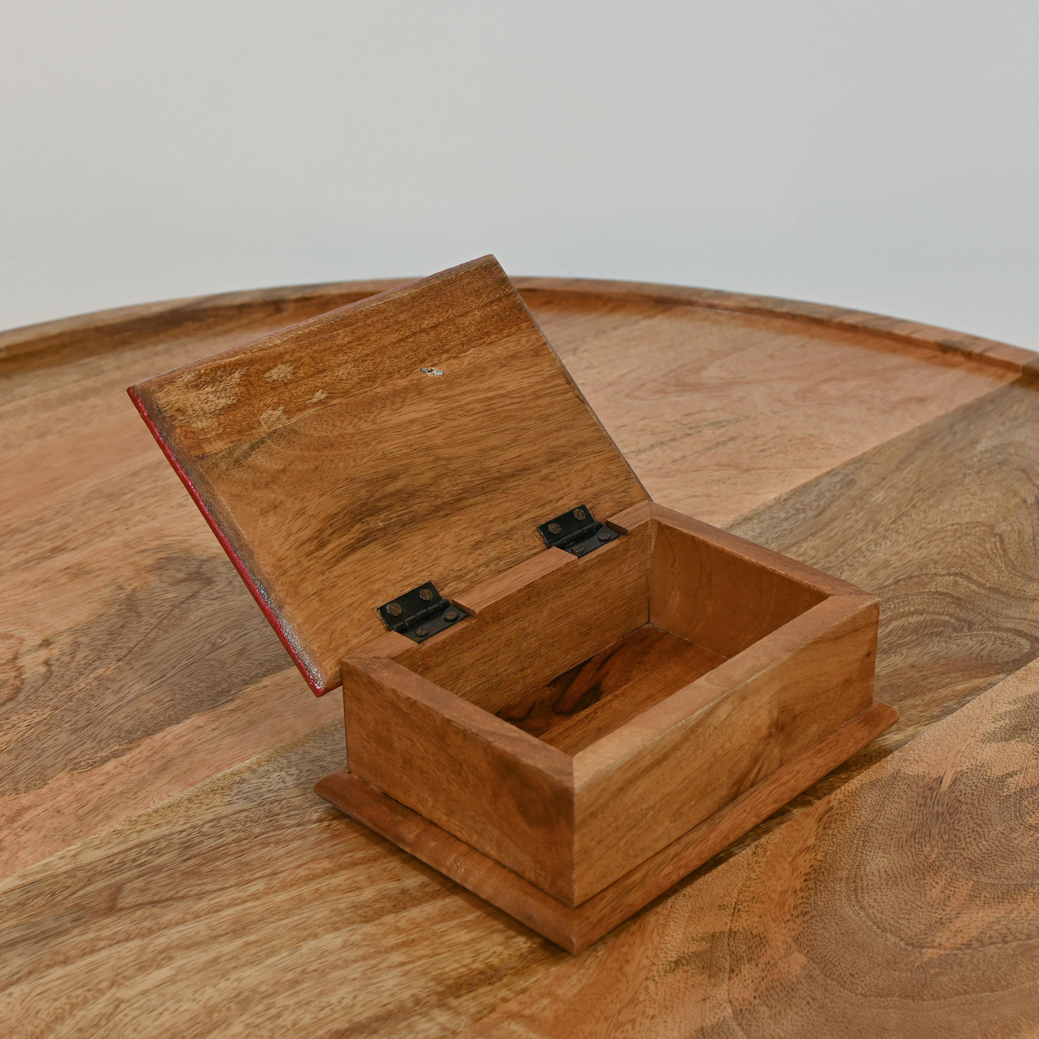 Home Carving Handpainted Wooden Decorative Box - 18x13x7 cms-household-decor-boxesandtrays-image-4