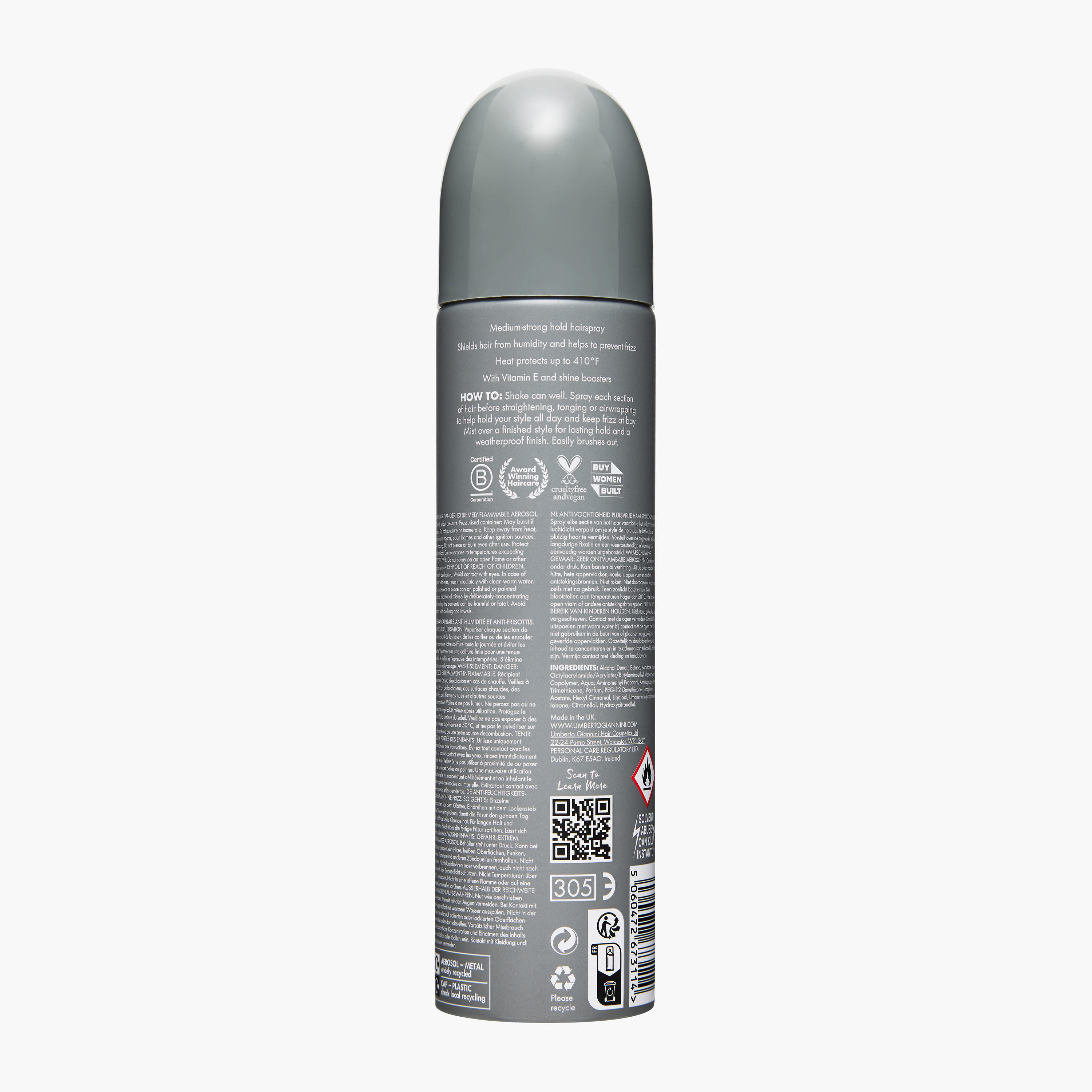 Umberto Giannini Weatherproof Hold Frizz-Free Hairspray - 200 ml-beautyandpersonalcare-hair-hairstyling-hairsprays-image-2