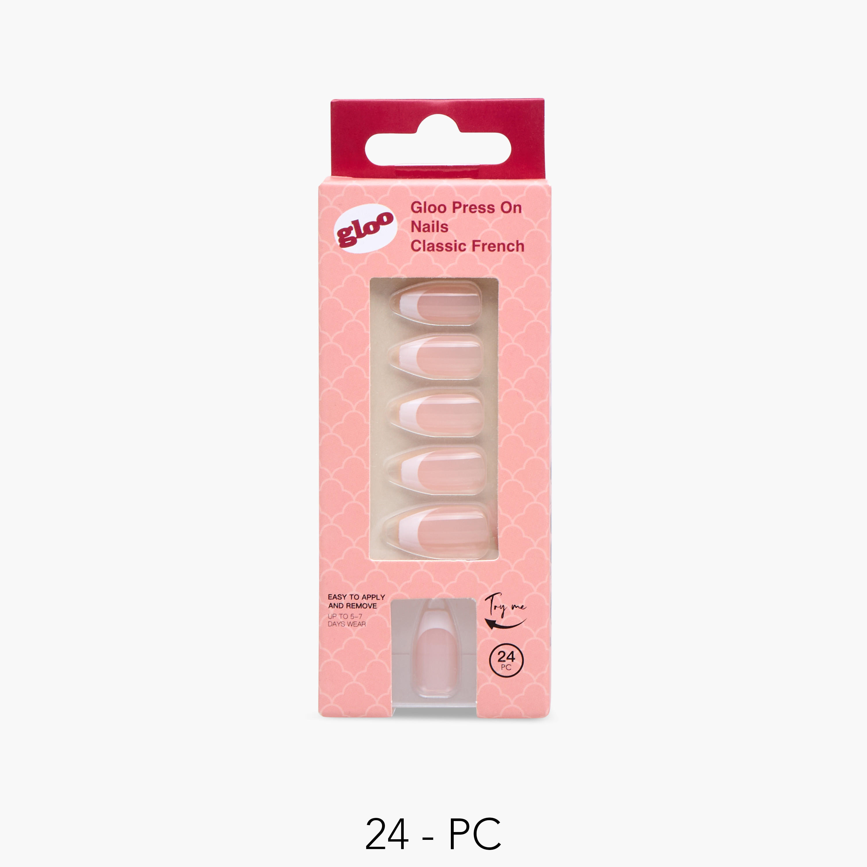 GLOO Press On Manicure Classic French-beautyandpersonalcare-makeup-nails-artificialnails-image-1