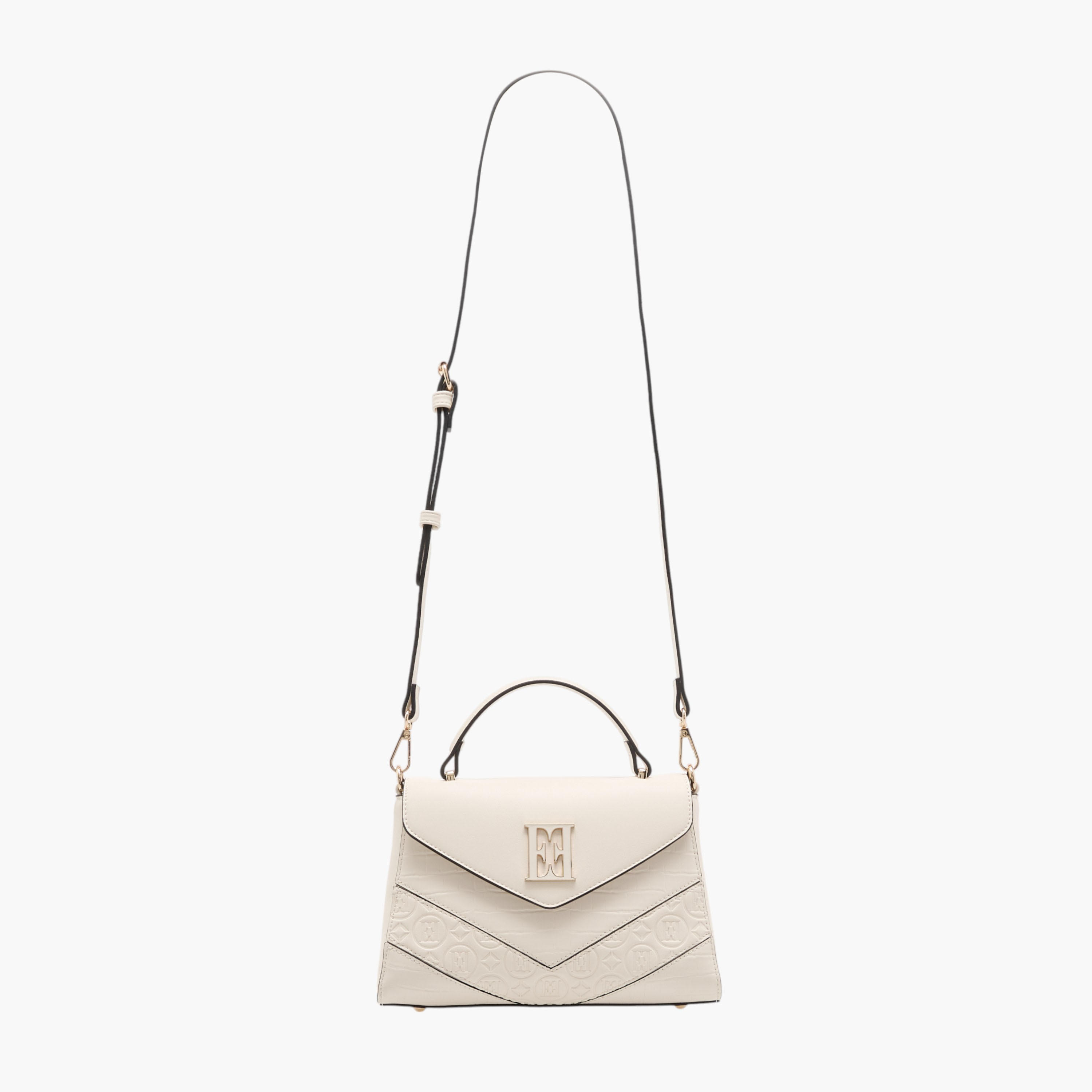 شنطة ساتشيل بحزام قابل للفصل وطية إغلاق ونقوش مونوجرام من إيل-women-bagsandwallets-handbags-image-2