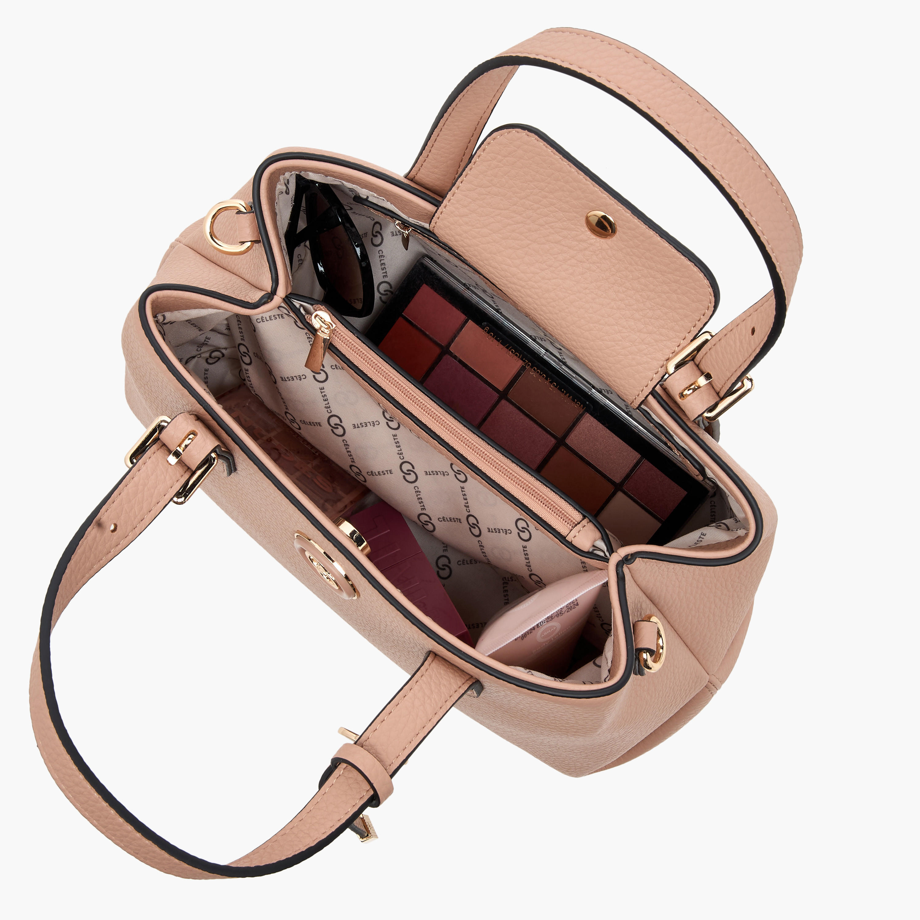 Celeste Solid Tote Bag with Double Handles and Detachable Strap-women-bagsandwallets-handbags-image-7