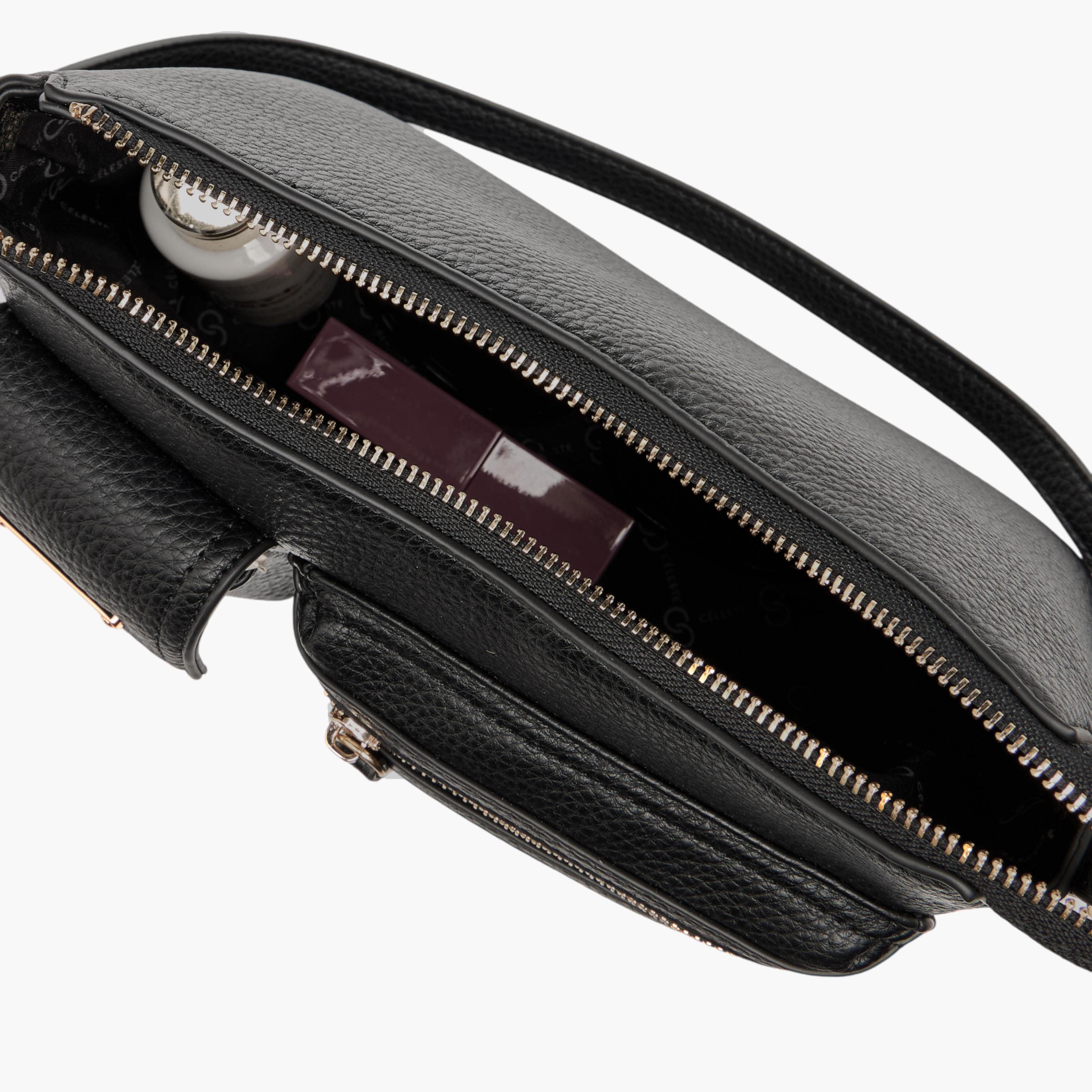 شنطة كتف بارزة الملمس بحزام قابل للفصل وسحاب إغلاق من سيليست-women-bagsandwallets-handbags-image-1