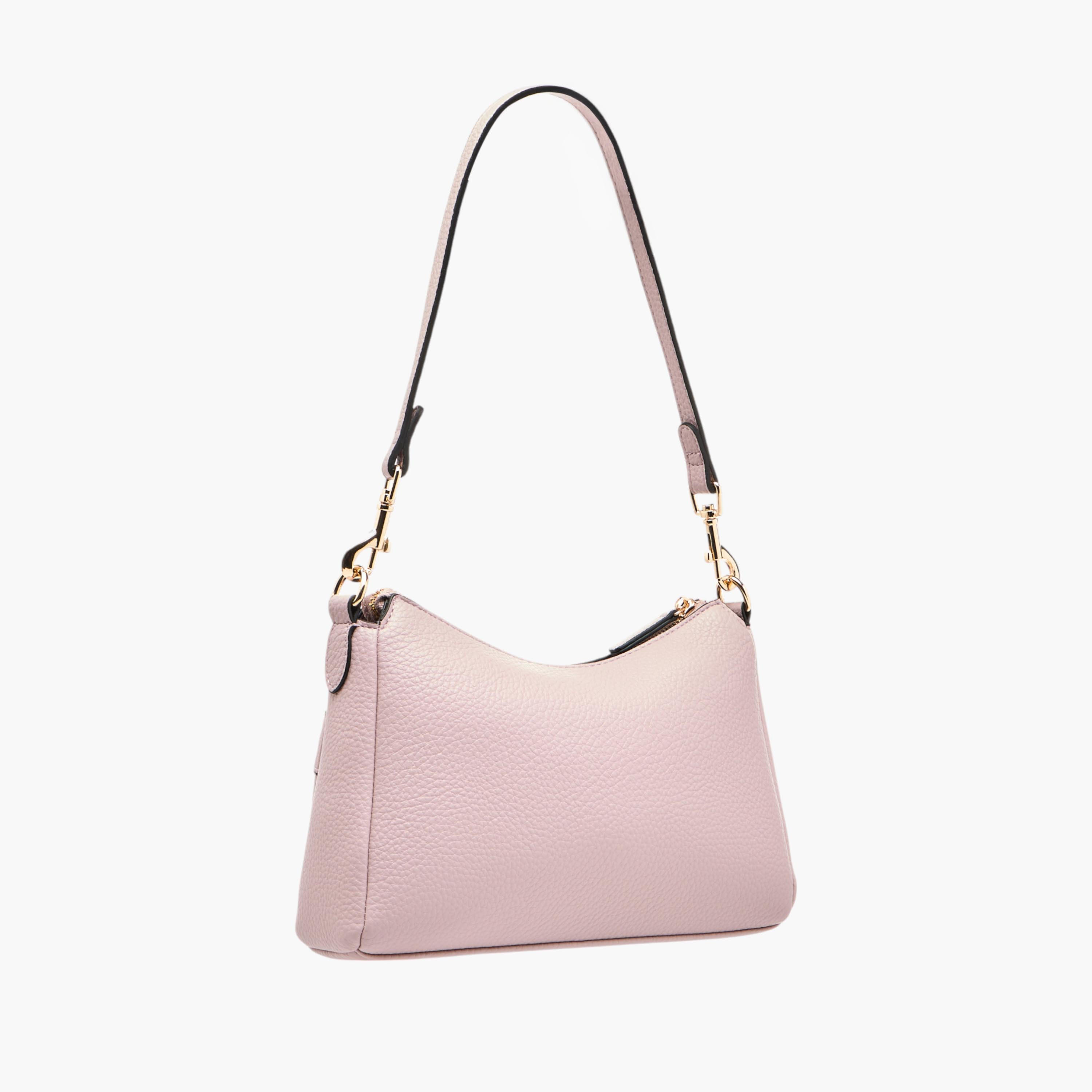 Celeste Textured Shoulder Bag with Detachable Strap and Zip Closure-women-bagsandwallets-handbags-image-3