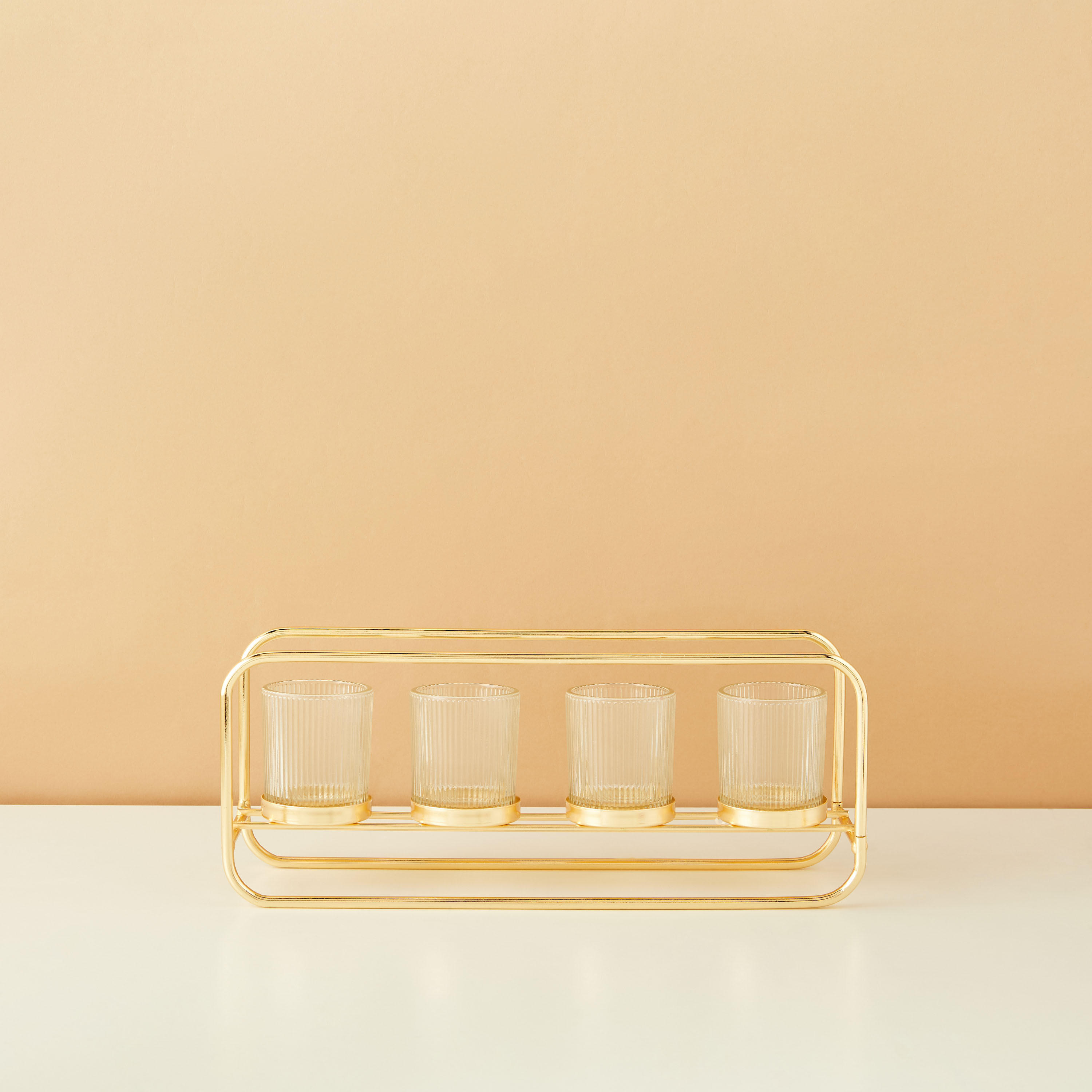 Metallic 4-Piece Votive and Holder Set-household-decor-candleholdersandlanterns-image-3