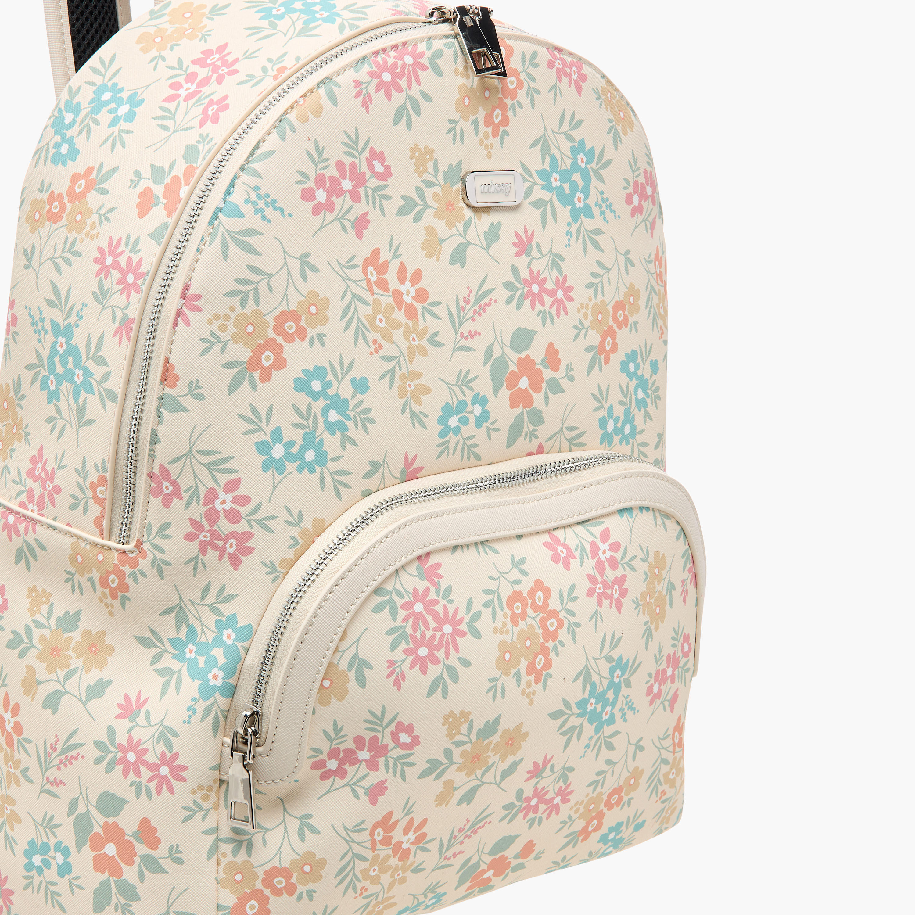 Missy Floral Print Backpack with Zip Closure and Adjustable Strap - 30x15x36 cm-women-bagsandwallets-backpacks-image-4