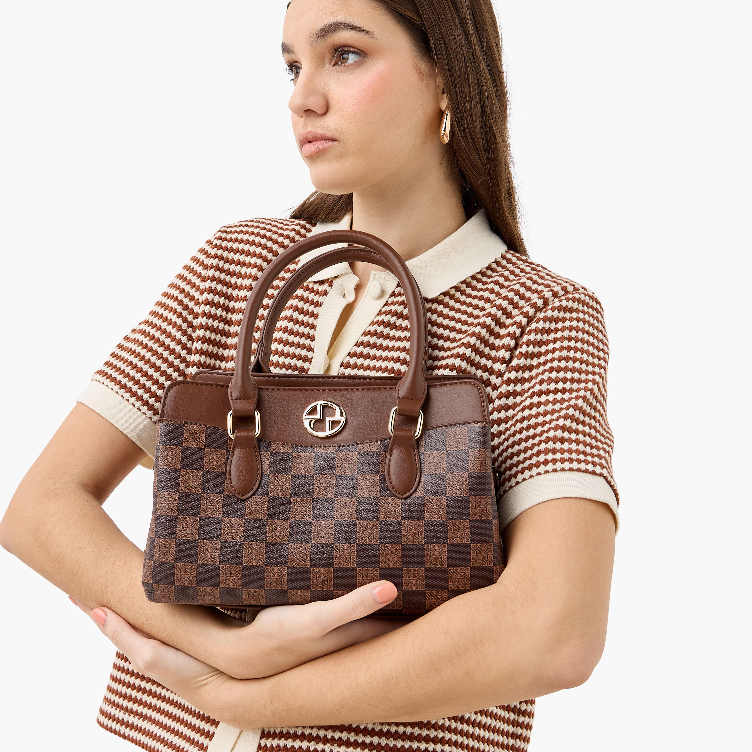 Sasha Monogram Print Crossbody Bag with Double Handles and Detachable Strap-women-bagsandwallets-handbags-image-2