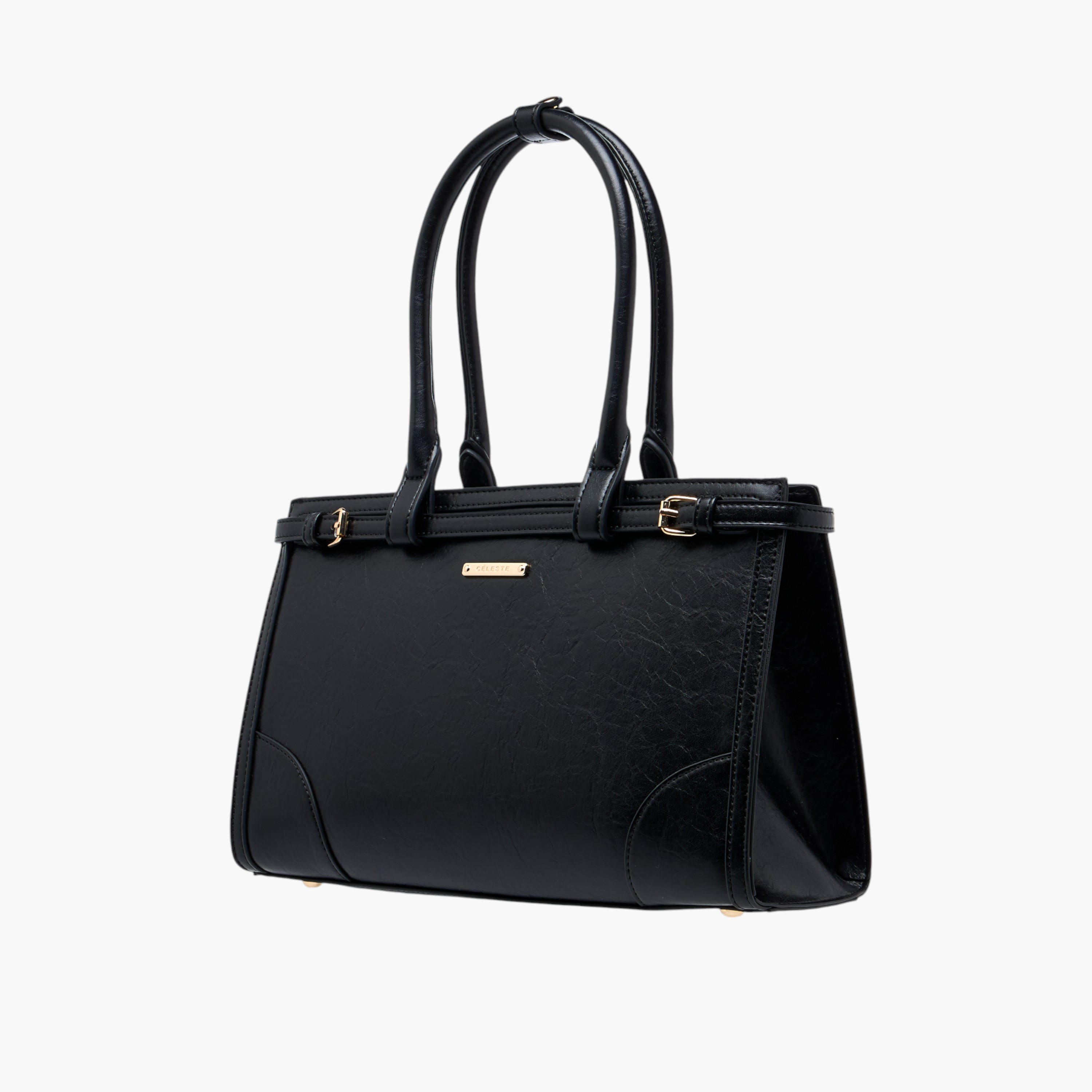 شنطة توتي بارزة الملمس بسحاب إغلاق ومقبض مزدوج من سيليست-women-bagsandwallets-handbags-image-2
