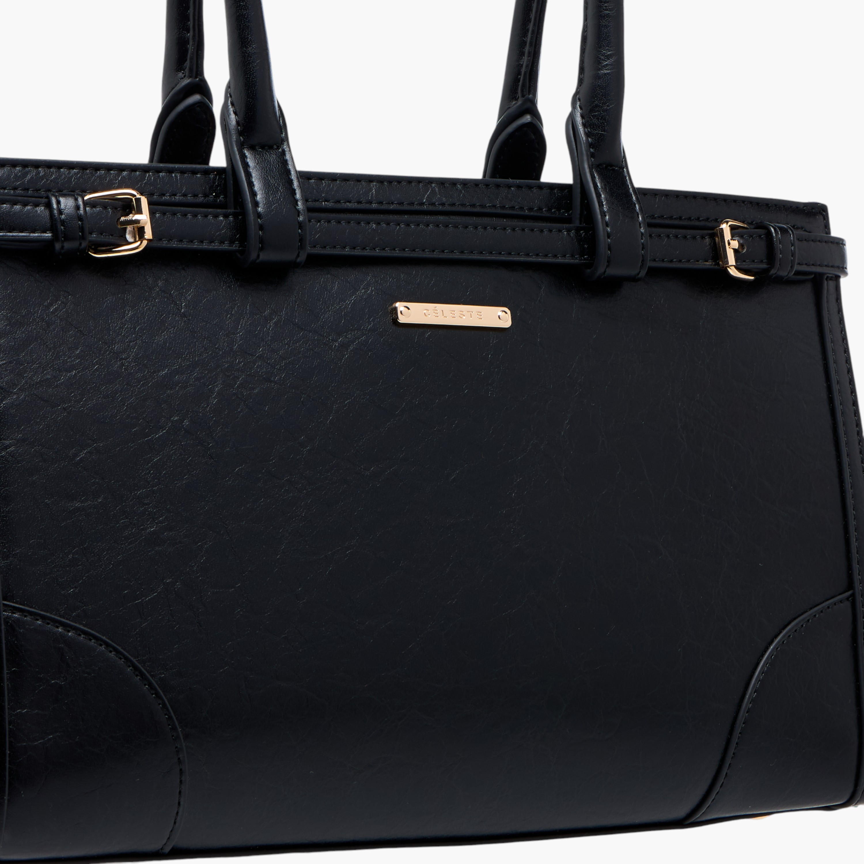 شنطة توتي بارزة الملمس بسحاب إغلاق ومقبض مزدوج من سيليست-women-bagsandwallets-handbags-image-4