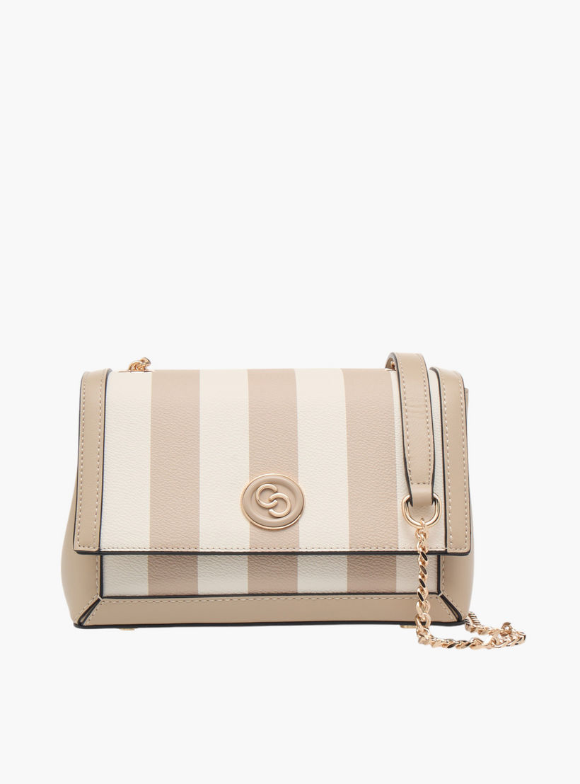 شنطة كروس بودي مخططة بحزام سلسلة من سيليست-women-bagsandwallets-handbags-image-1