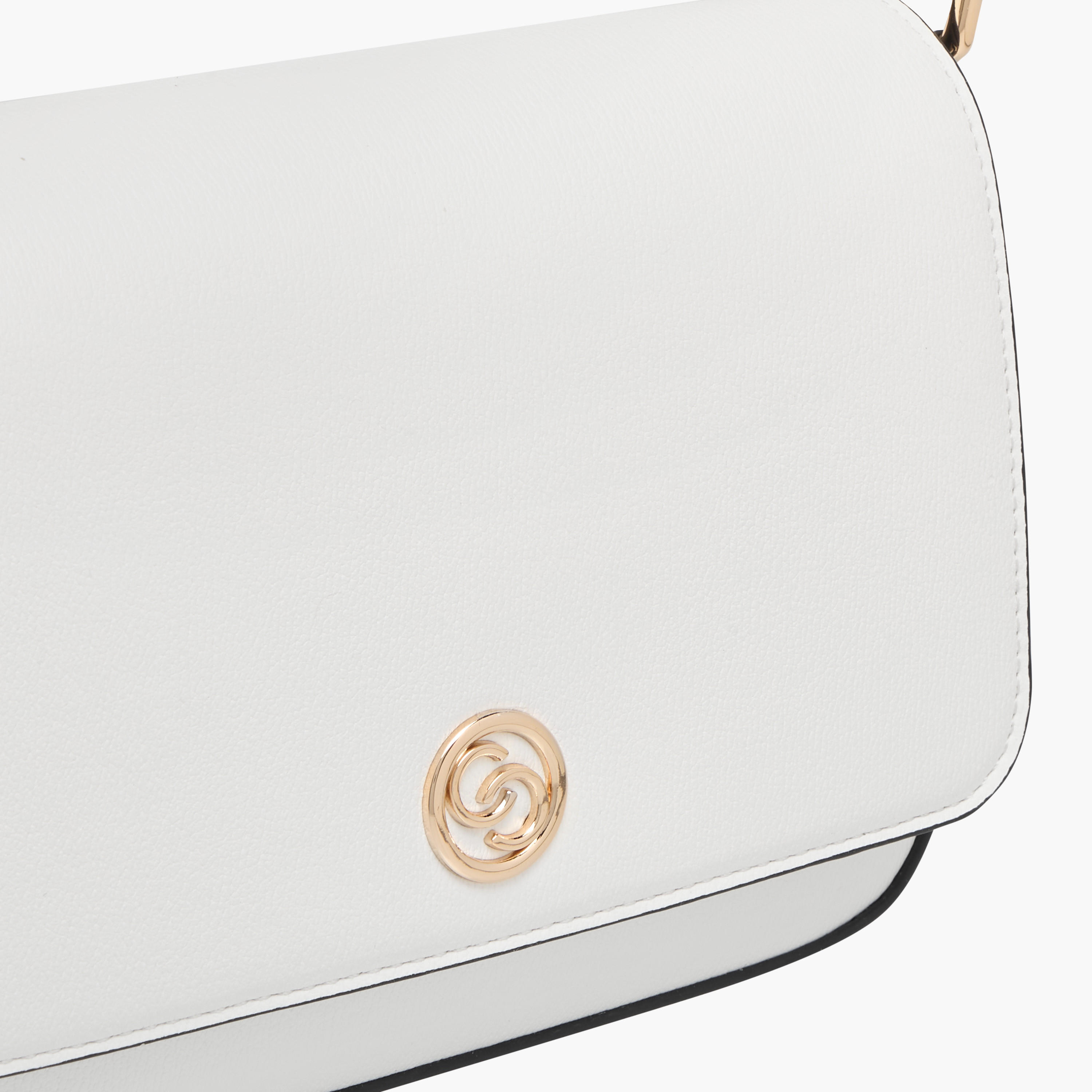 Celeste Solid Crossbody Bag with Flap Closure and Adjustable Strap-women-bagsandwallets-handbags-image-4