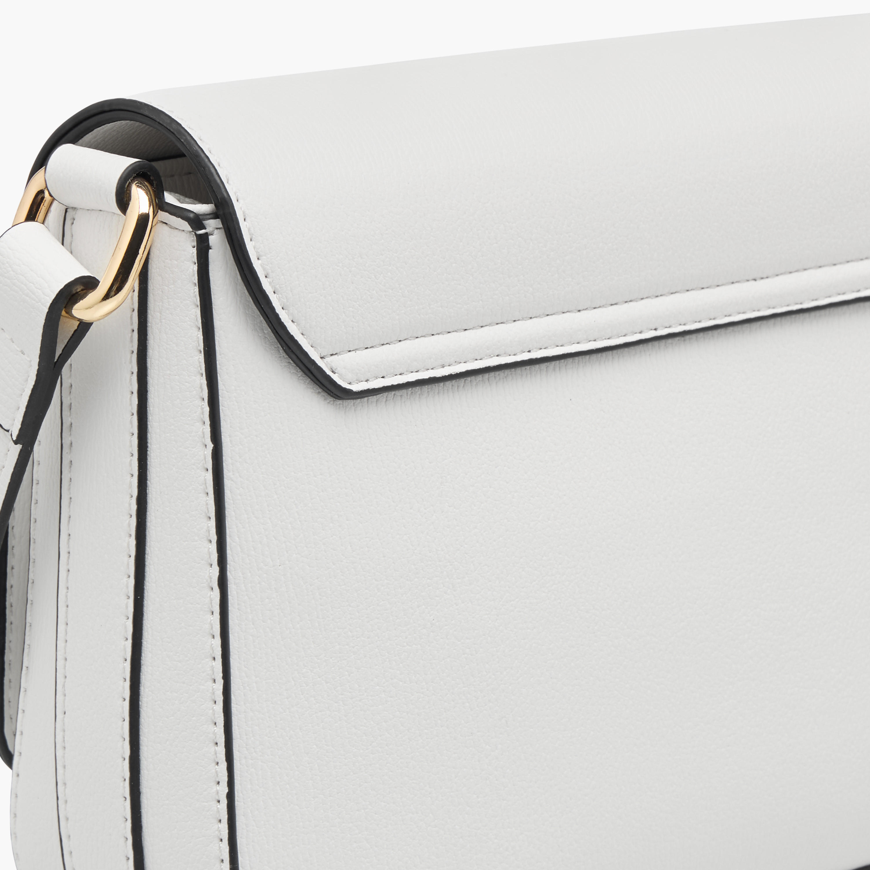 Celeste Solid Crossbody Bag with Flap Closure and Adjustable Strap-women-bagsandwallets-handbags-image-5