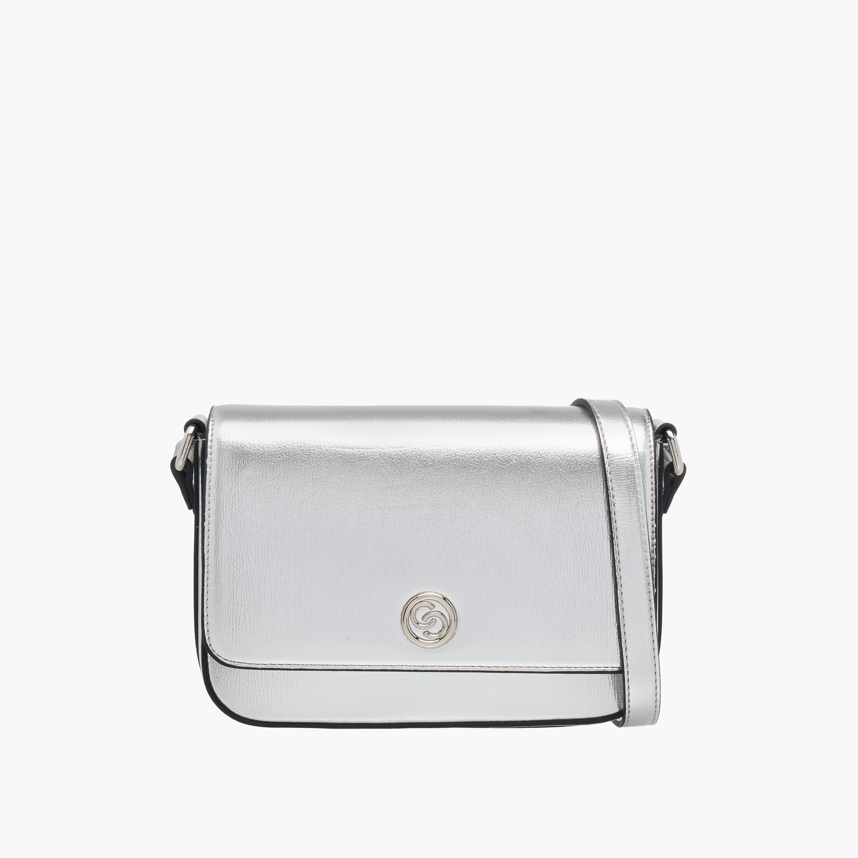 شنطة كروس بودي ميتاليك بطية إغلاق وحزام قابل للتعديل من سيليست-women-bagsandwallets-handbags-image-1