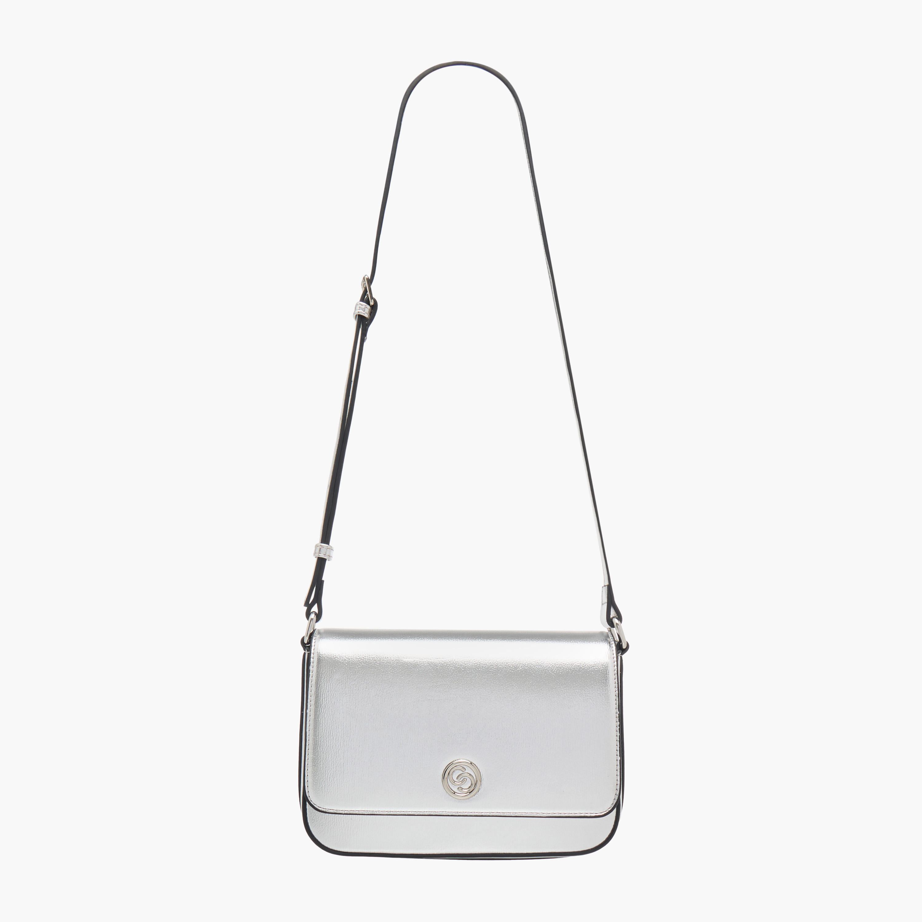 شنطة كروس بودي ميتاليك بطية إغلاق وحزام قابل للتعديل من سيليست-women-bagsandwallets-handbags-image-3