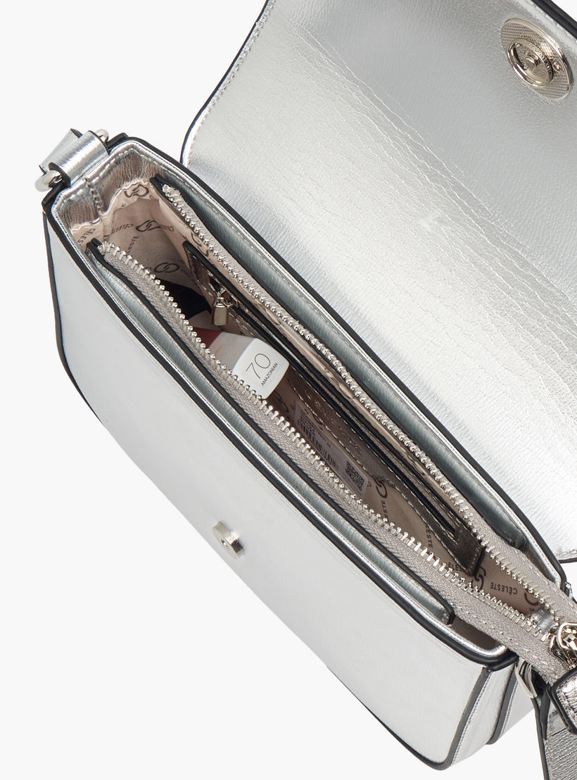 شنطة كروس بودي ميتاليك بطية إغلاق وحزام قابل للتعديل من سيليست-women-bagsandwallets-handbags-image-8