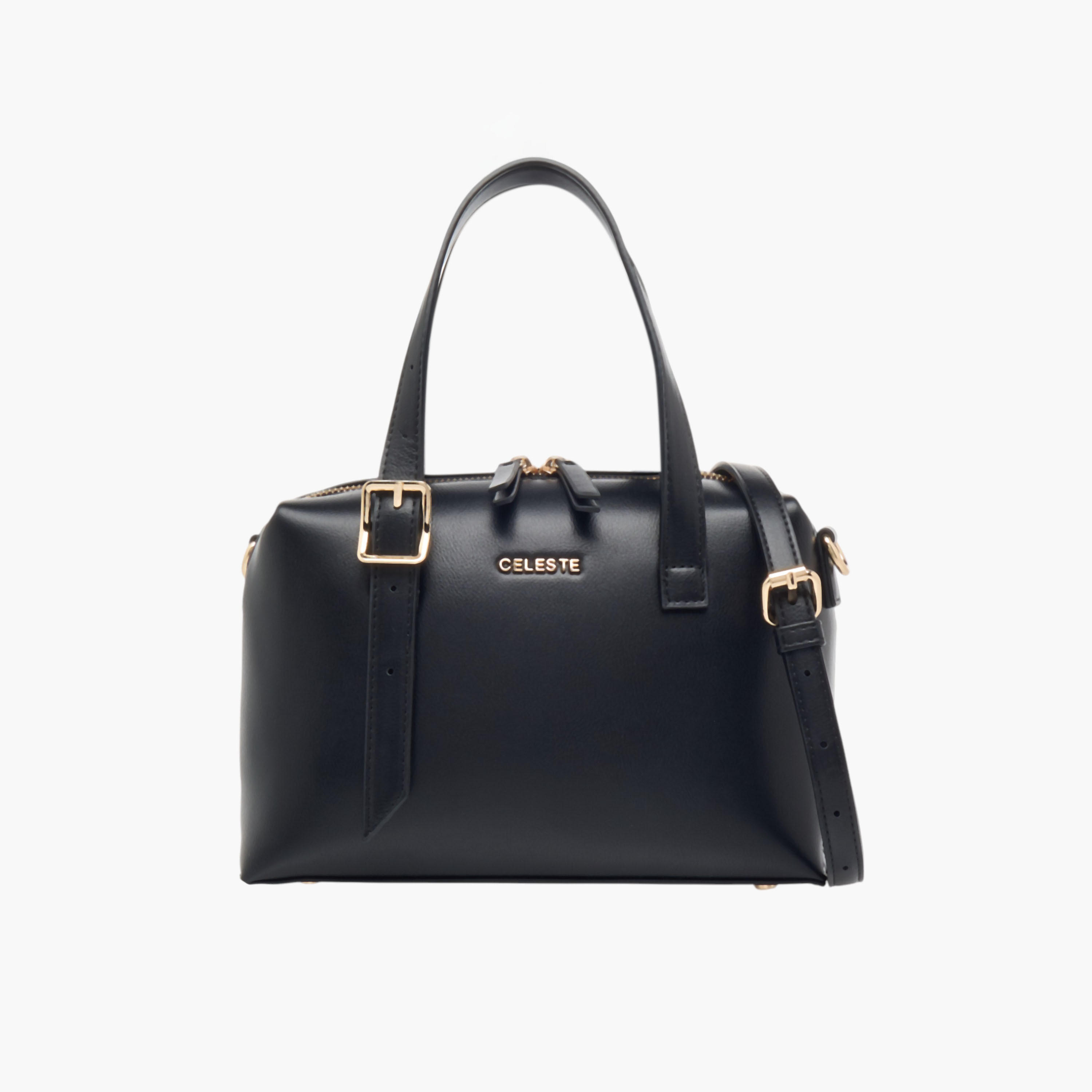 Celeste Solid Tote Bag with Zip Closure and Adjustable Strap-women-bagsandwallets-handbags-image-1